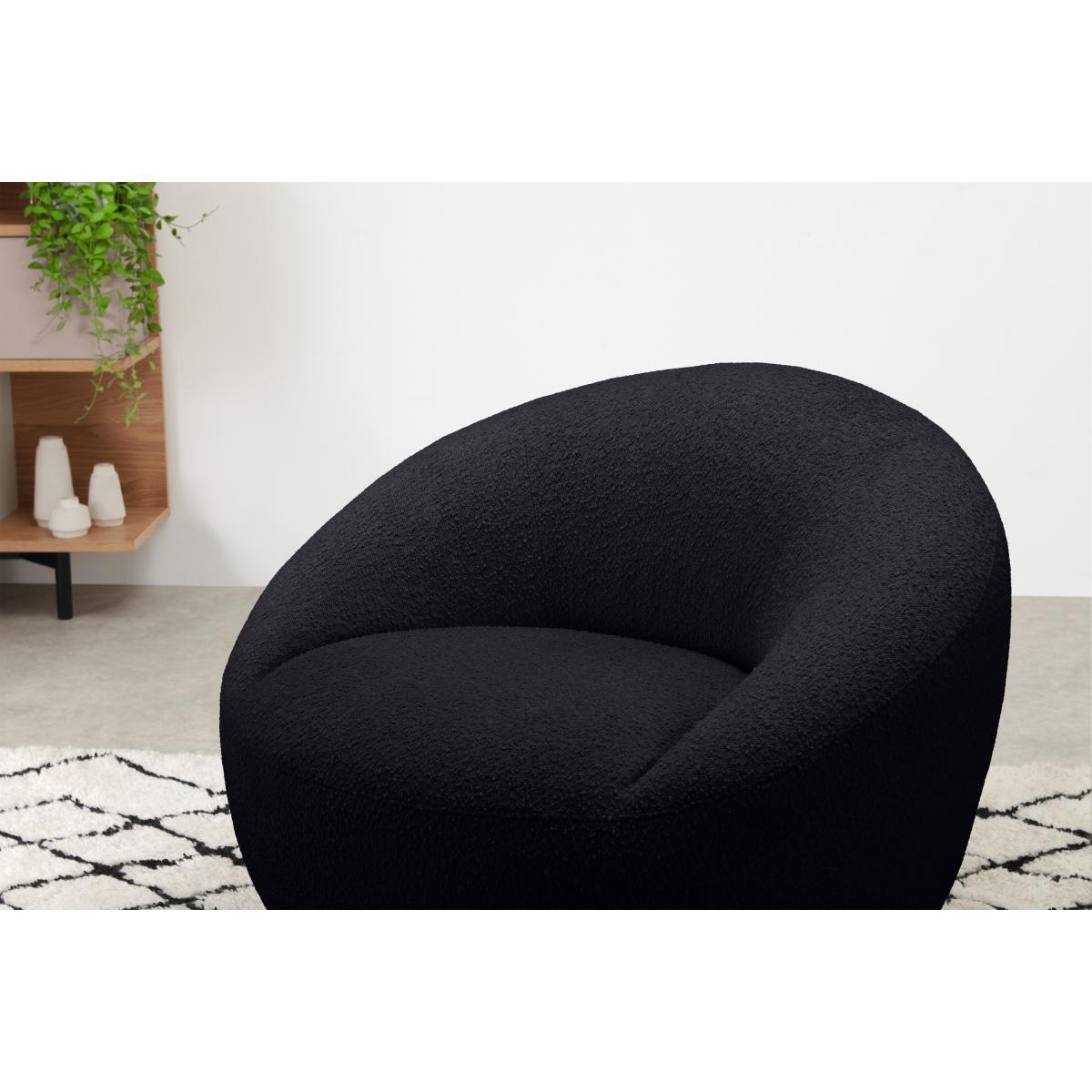 Isadora Accent Armchair, Black Boucle – image 5