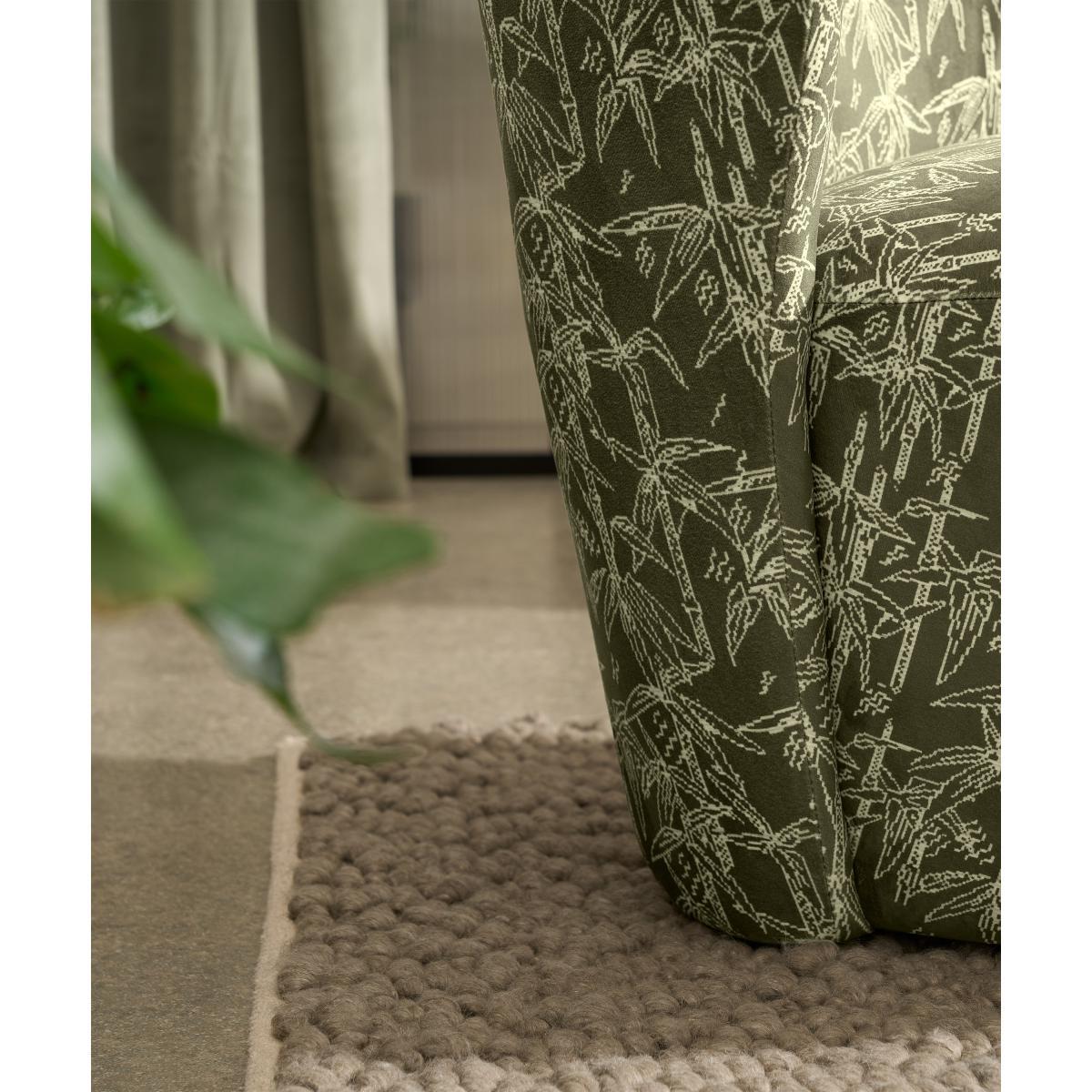 Poodle & Blonde Accent Armchair, Bamboo Printed Velvet – image 5