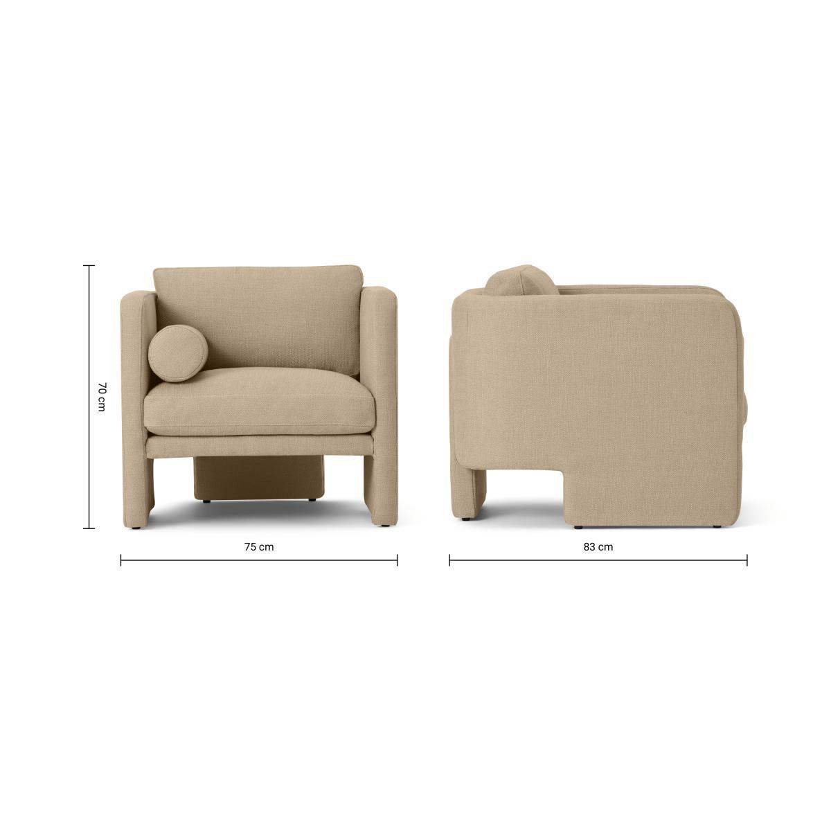 Myra Accent Armchair, Soft Beige Weave – image 8