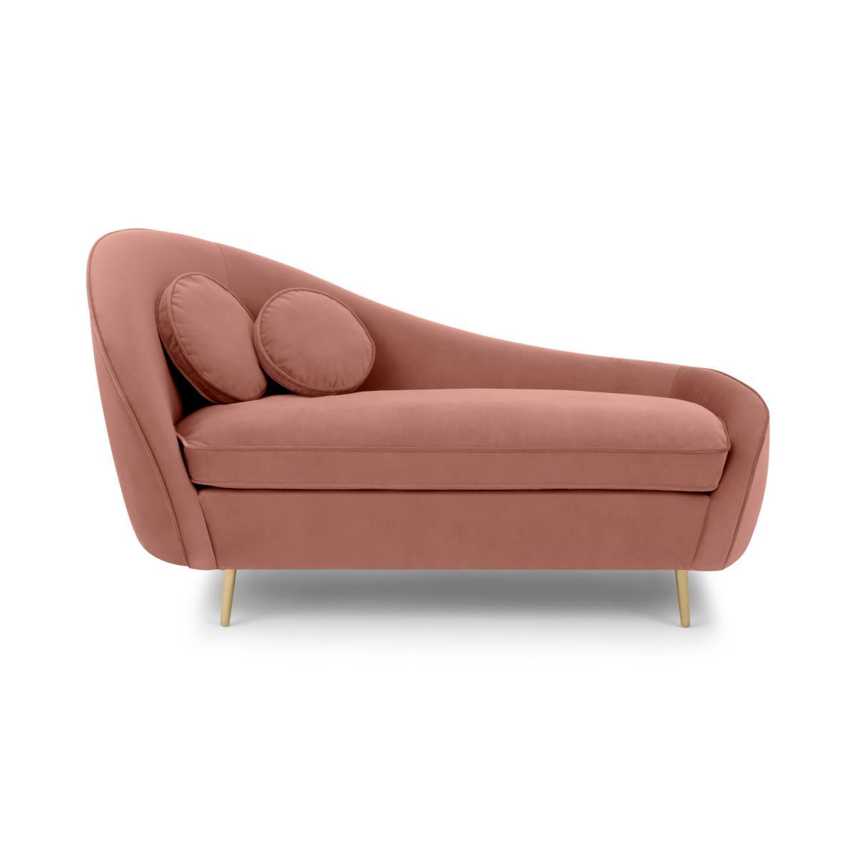Kooper Right Hand Facing Chaise Longue, Blush Pink Velvet – image 2