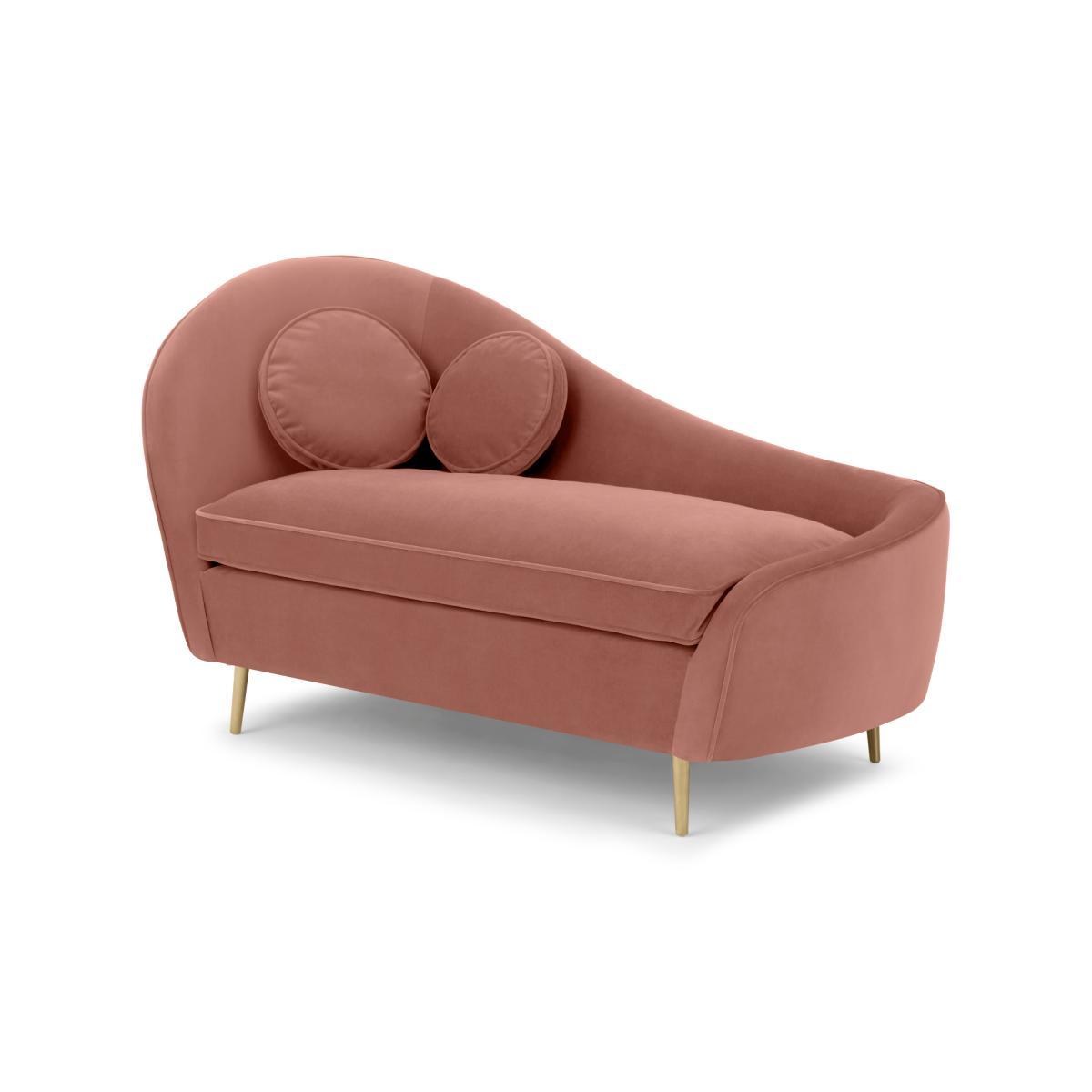 Kooper Right Hand Facing Chaise Longue, Blush Pink Velvet – image 3