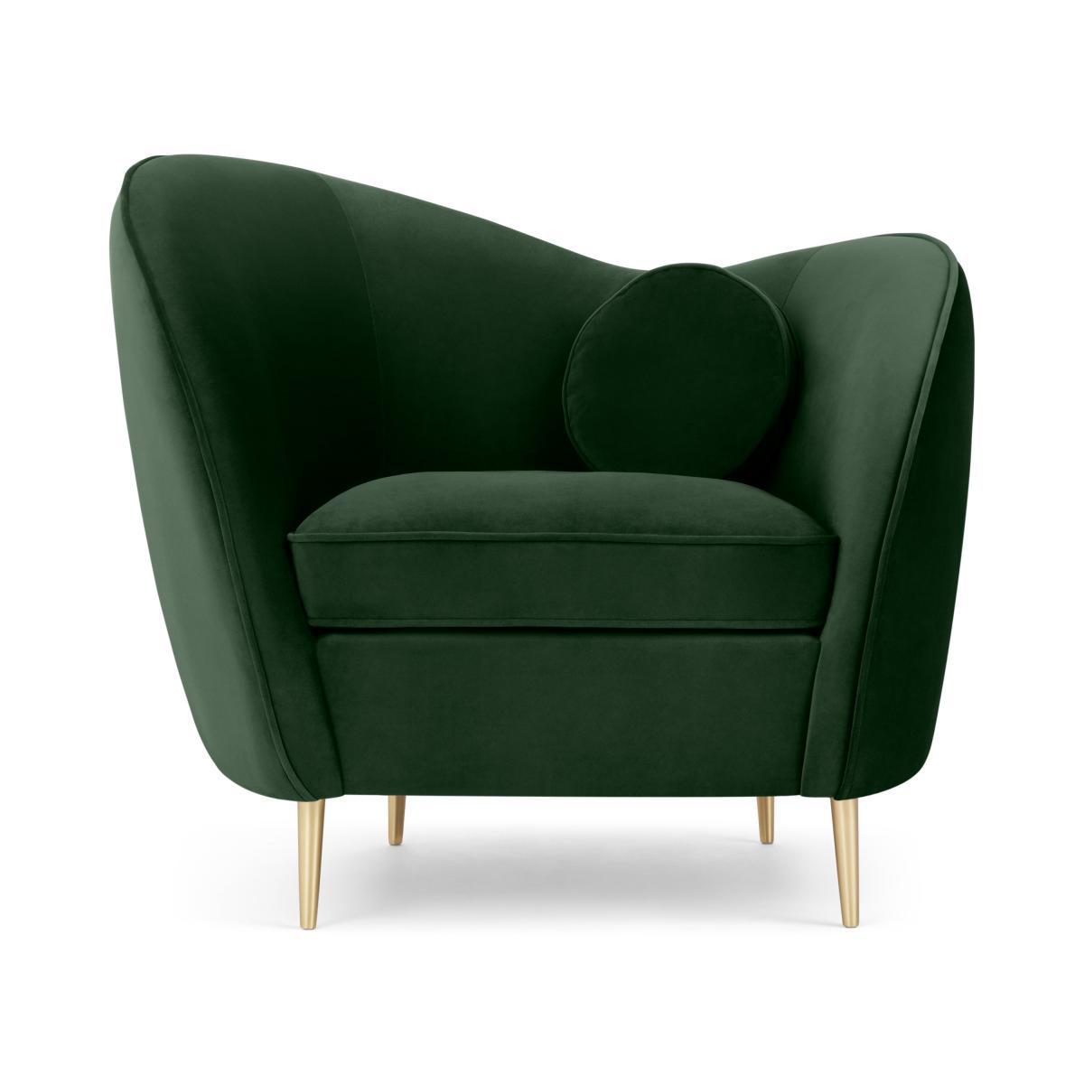 Kooper Accent Armchair, Moss Green Velvet – image 2