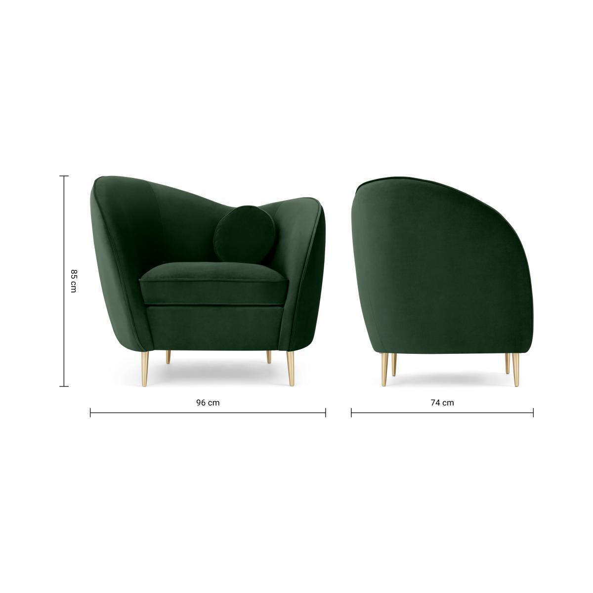 Kooper Accent Armchair, Moss Green Velvet – image 9