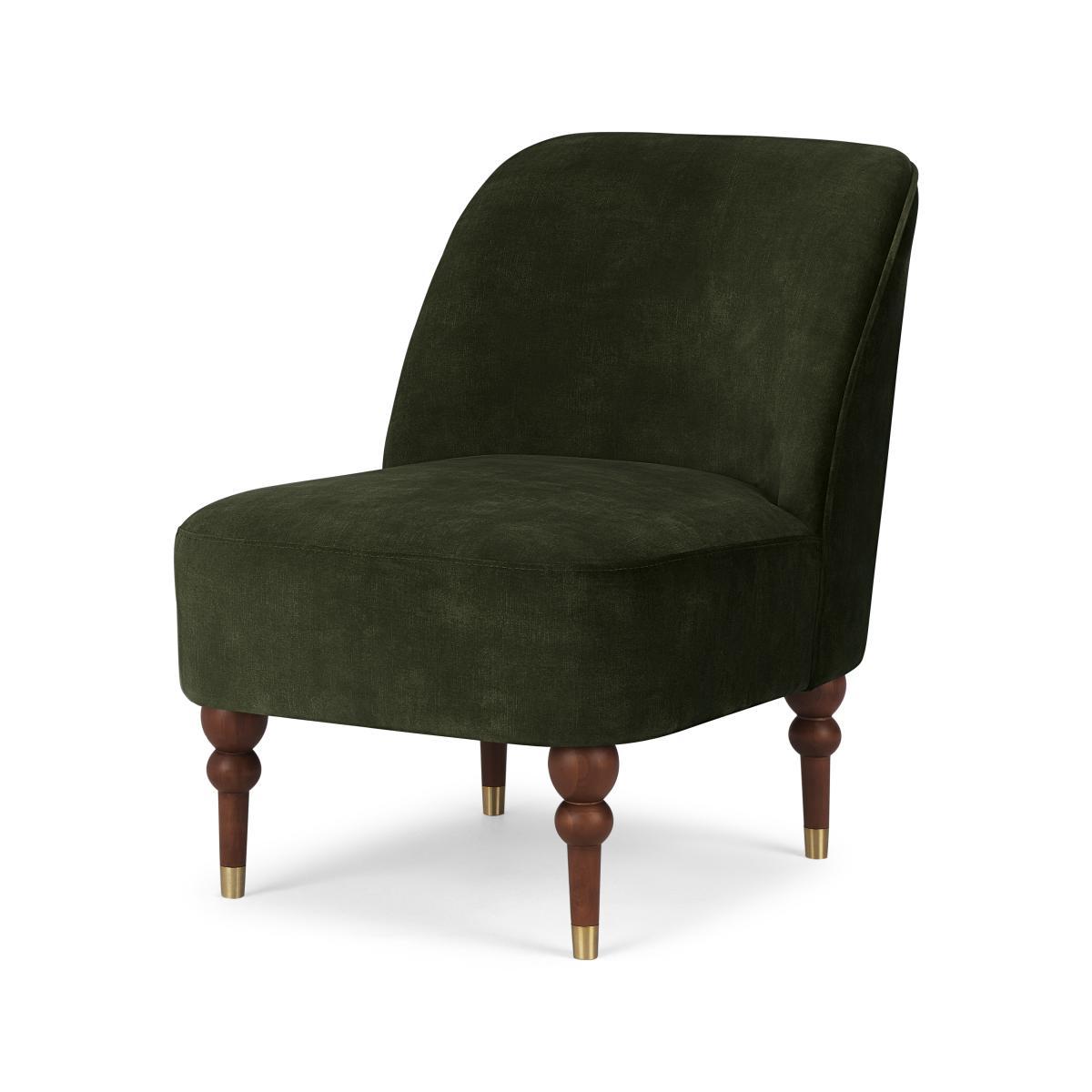 Harpo Accent Armchair, Evergreen Velvet – image 2