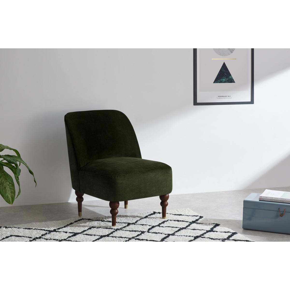 Harpo Accent Armchair, Evergreen Velvet – image 3