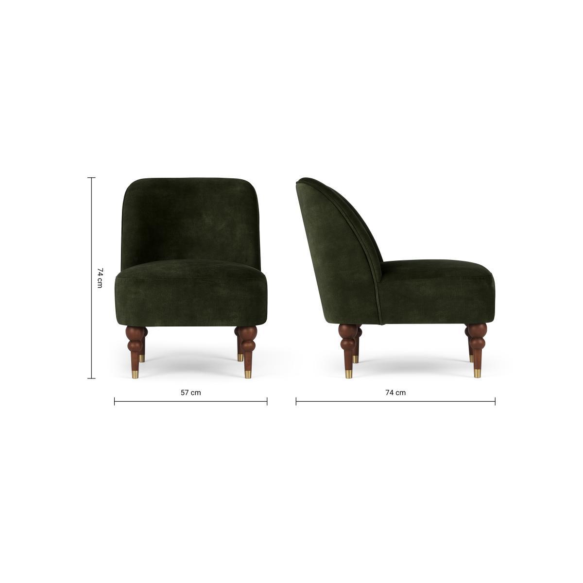 Harpo Accent Armchair, Evergreen Velvet – image 8