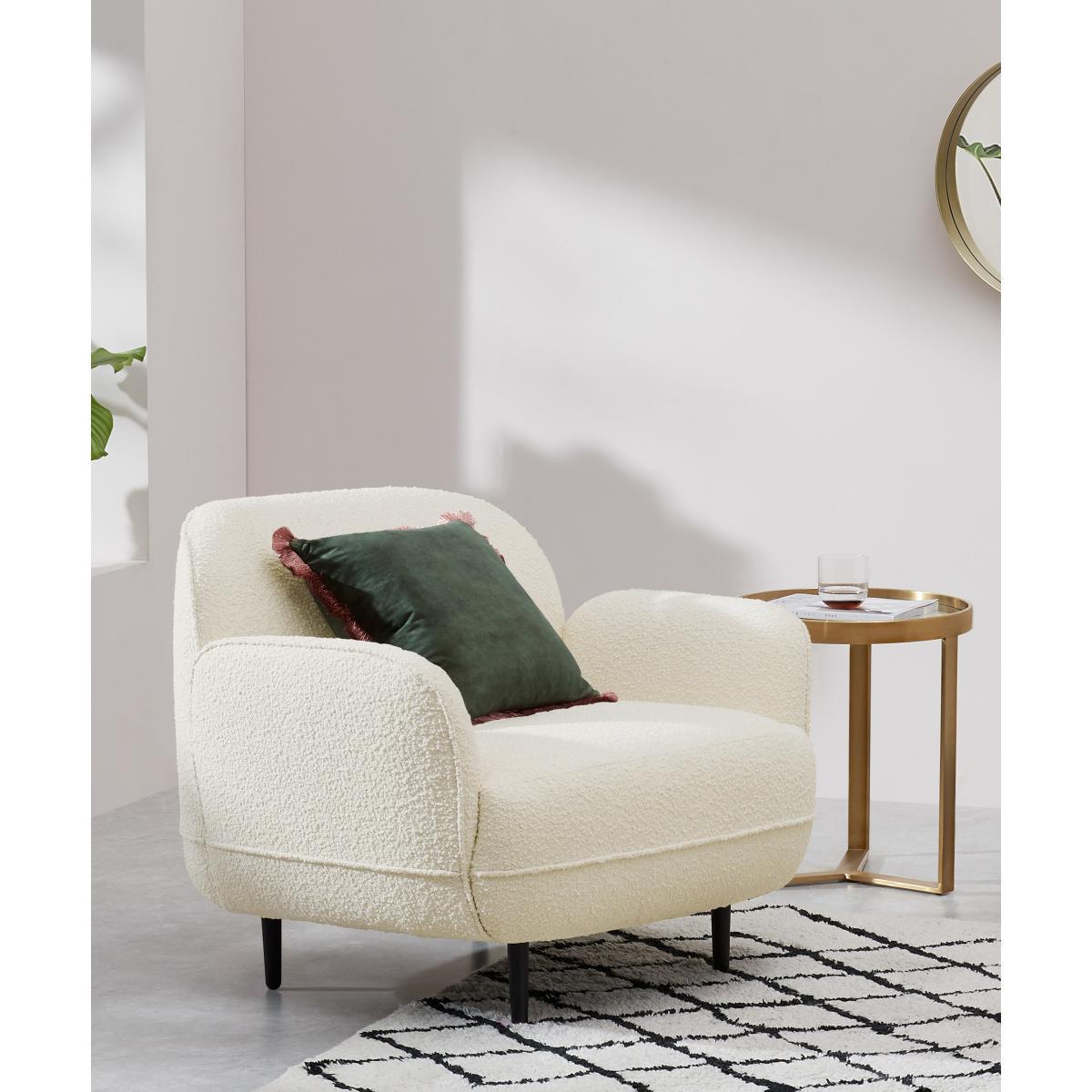 Cameo Accent Armchair, Whitewash Boucle – image 3
