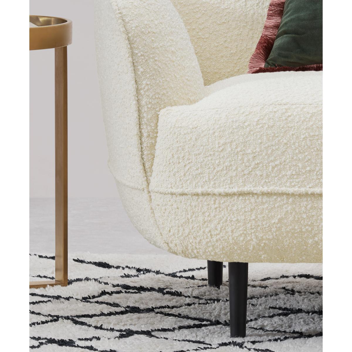 Cameo Accent Armchair, Whitewash Boucle – image 4