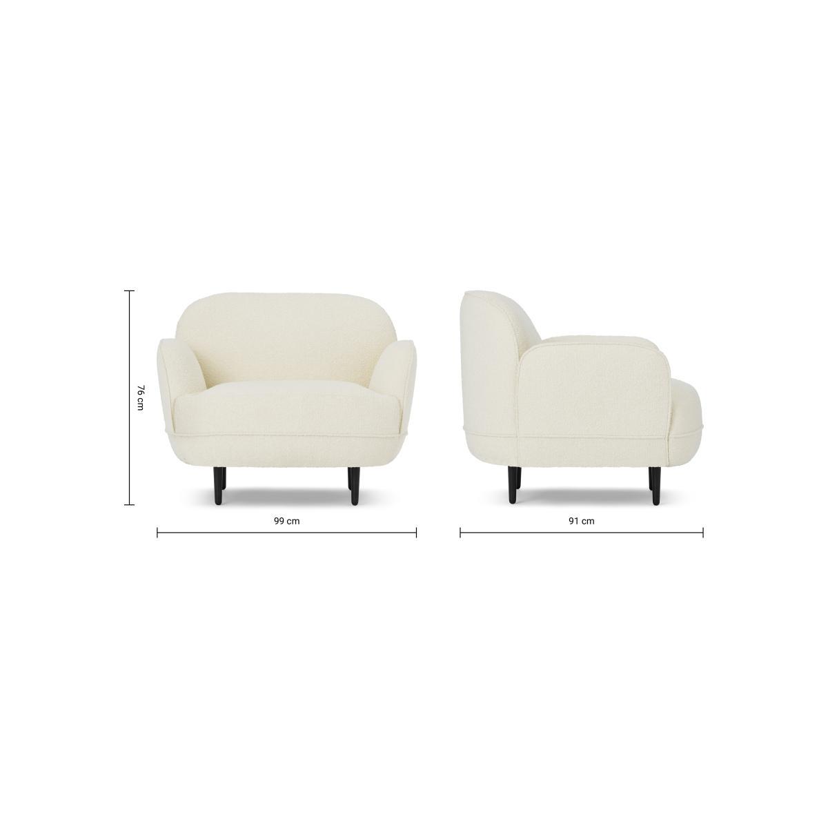 Cameo Accent Armchair, Whitewash Boucle – image 8