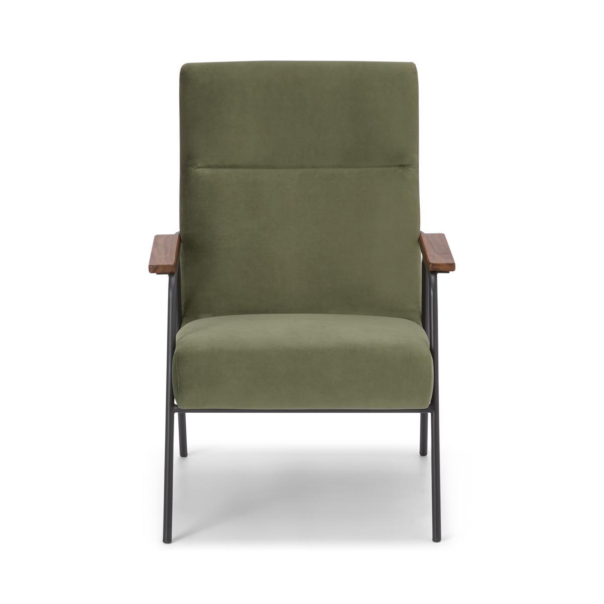 Merle Accent Armchair, Sycamore Green Velvet – image 2