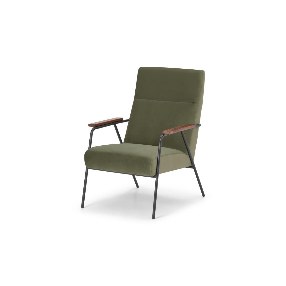 Merle Accent Armchair, Sycamore Green Velvet – image 3