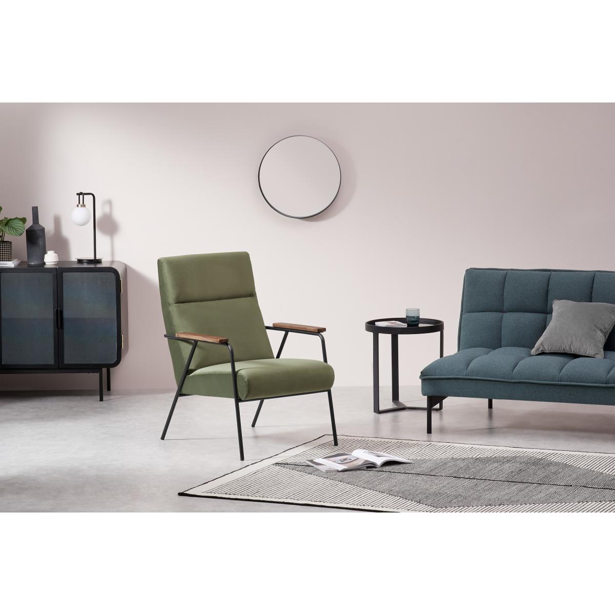 Merle Accent Armchair, Sycamore Green Velvet – image 4