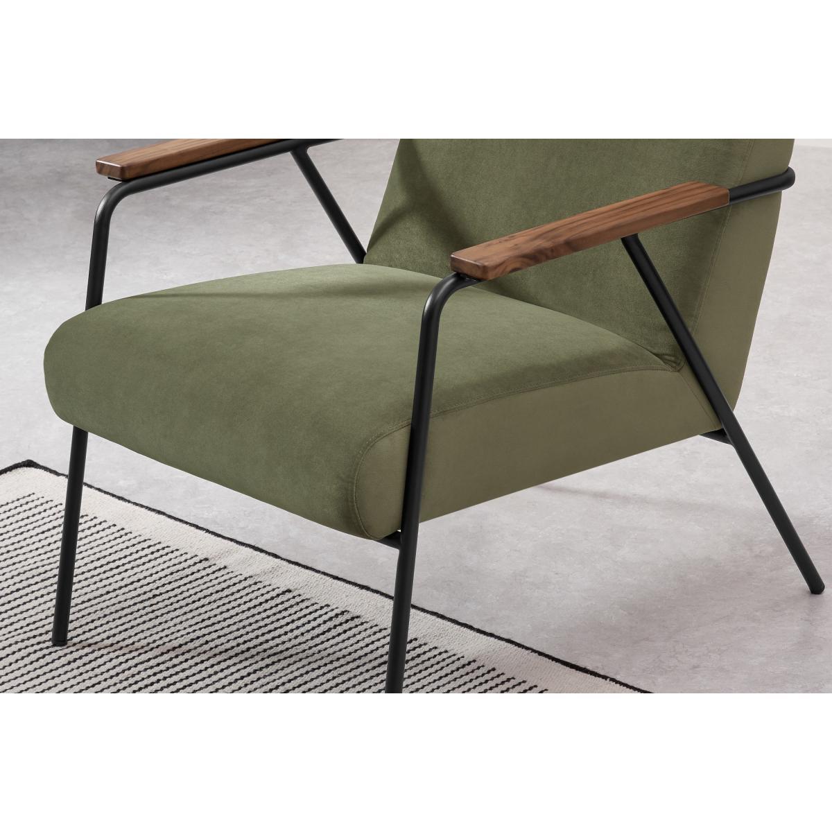 Merle Accent Armchair, Sycamore Green Velvet – image 5