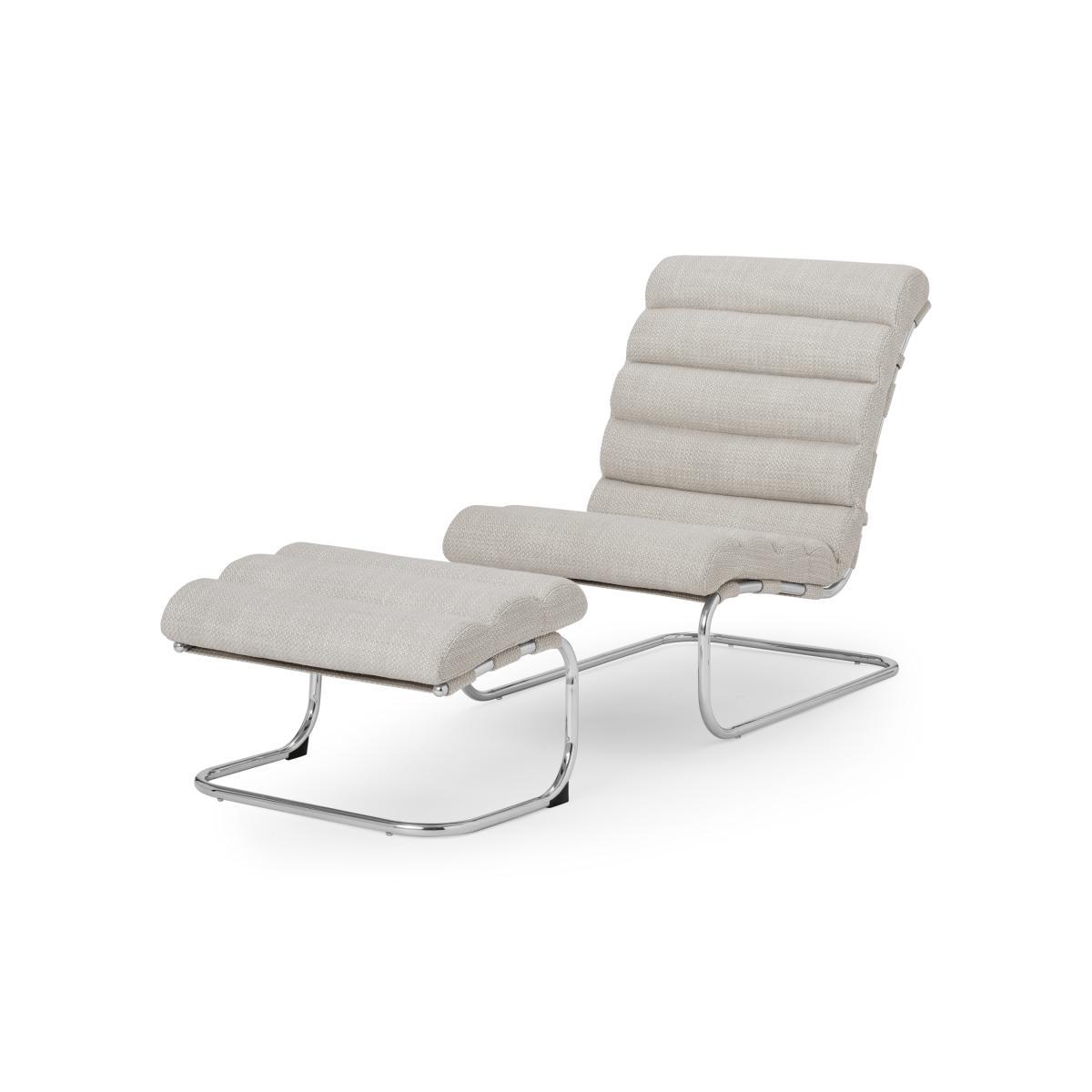 Bedford Accent Armchair & Footstool, Ecru Loop Textured Boucle – image 3