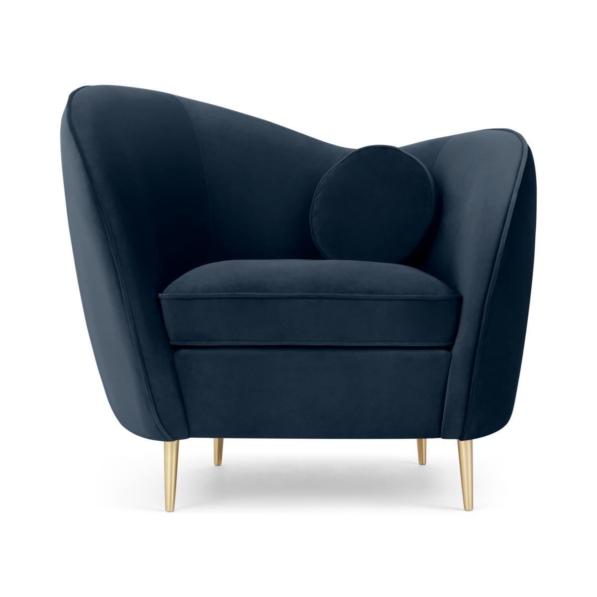 Kooper Accent Armchair, Ocean Blue Velvet – image 2