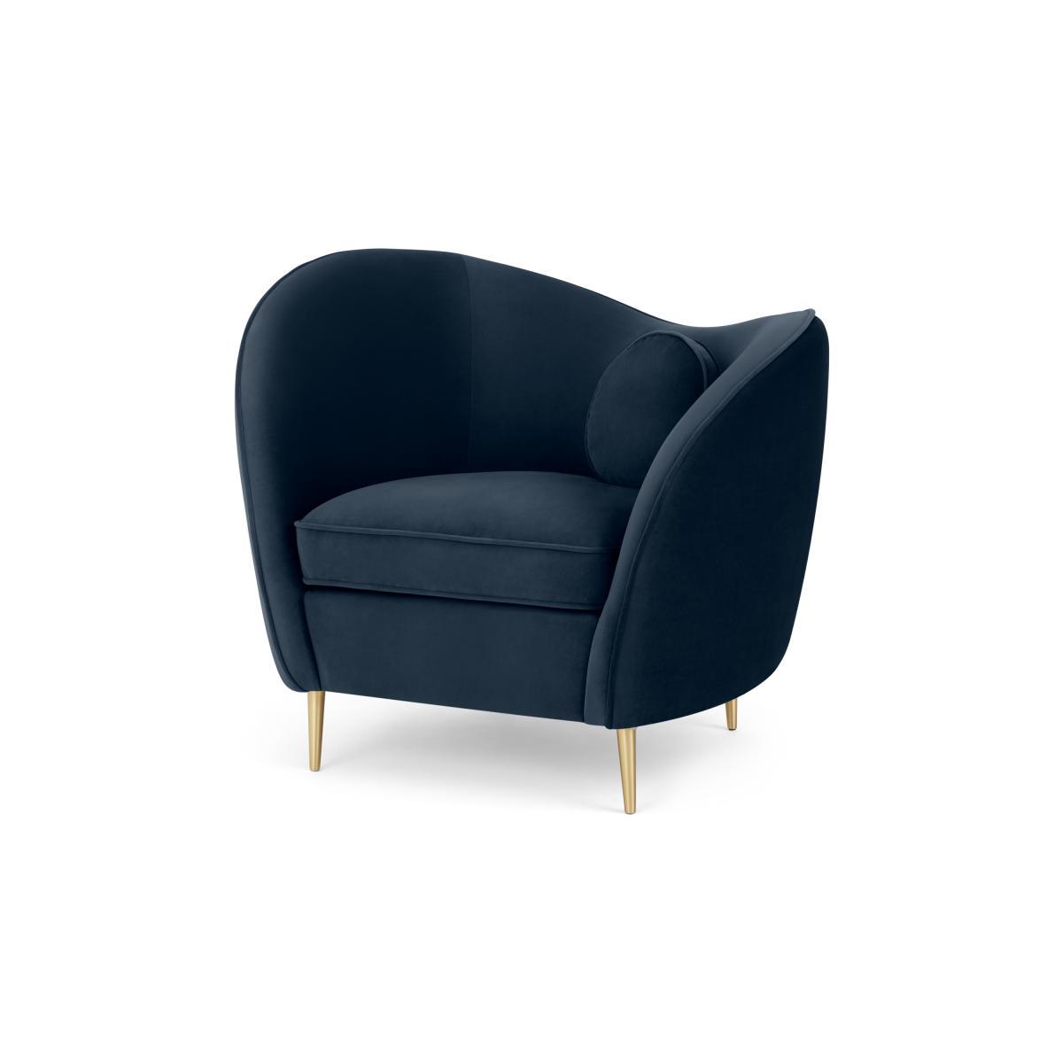 Kooper Accent Armchair, Ocean Blue Velvet – image 3