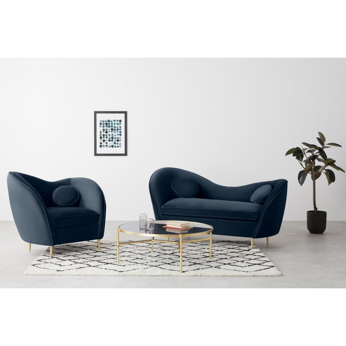 Kooper Accent Armchair, Ocean Blue Velvet – image 4