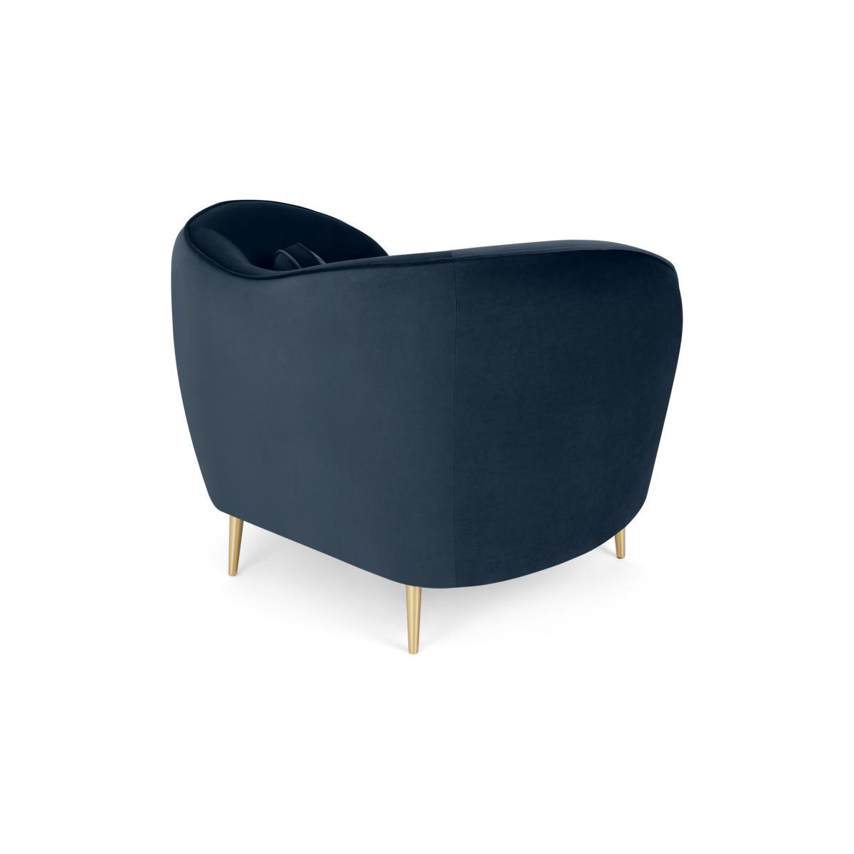 Kooper Accent Armchair, Ocean Blue Velvet – image 6