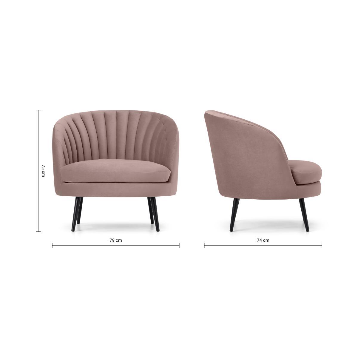 Sylvie Accent Armchair, Pearl Pink Velvet – image 9
