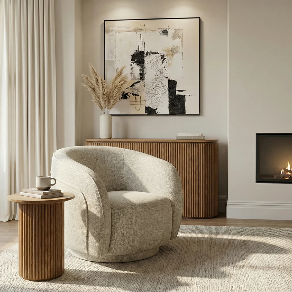 Orla Swivel Chair - Travertine – image 2