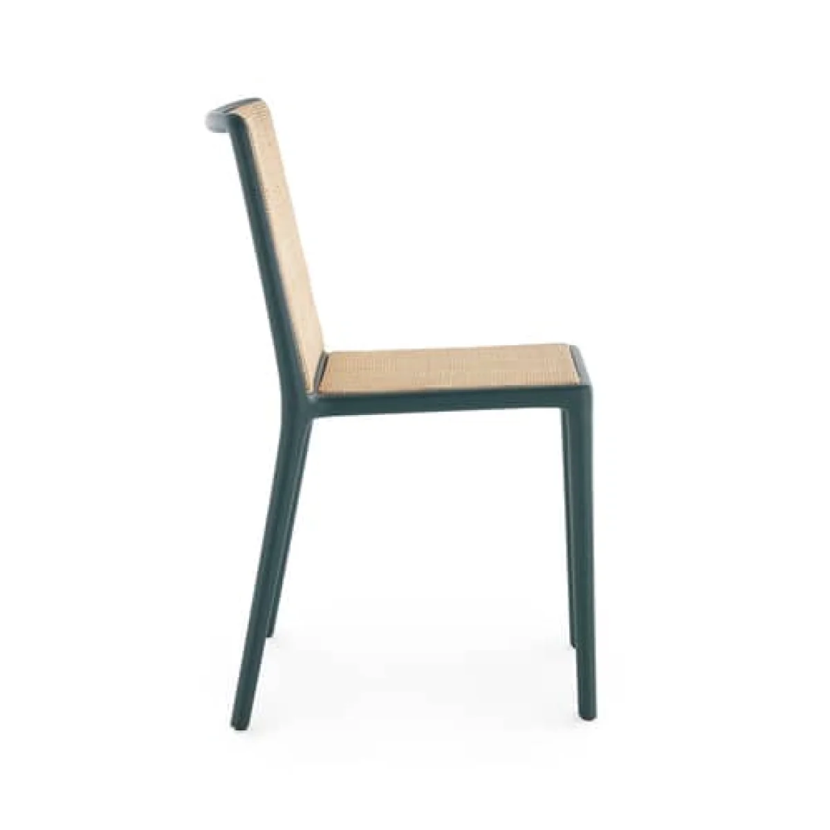 Belvedere Vienna Stacking chair cane & fibres green / INDOOR - Rattan braiding - Kartell – image 2