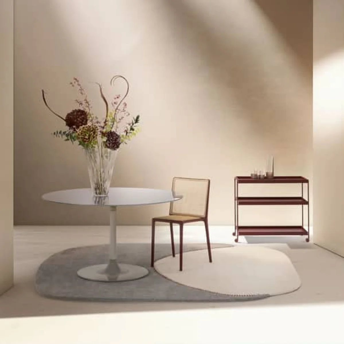 Belvedere Vienna Stacking chair cane & fibres green / INDOOR - Rattan braiding - Kartell – image 3