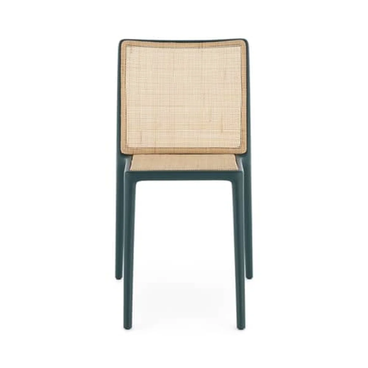 Belvedere Vienna Stacking chair cane & fibres green / INDOOR - Rattan braiding - Kartell – image 6