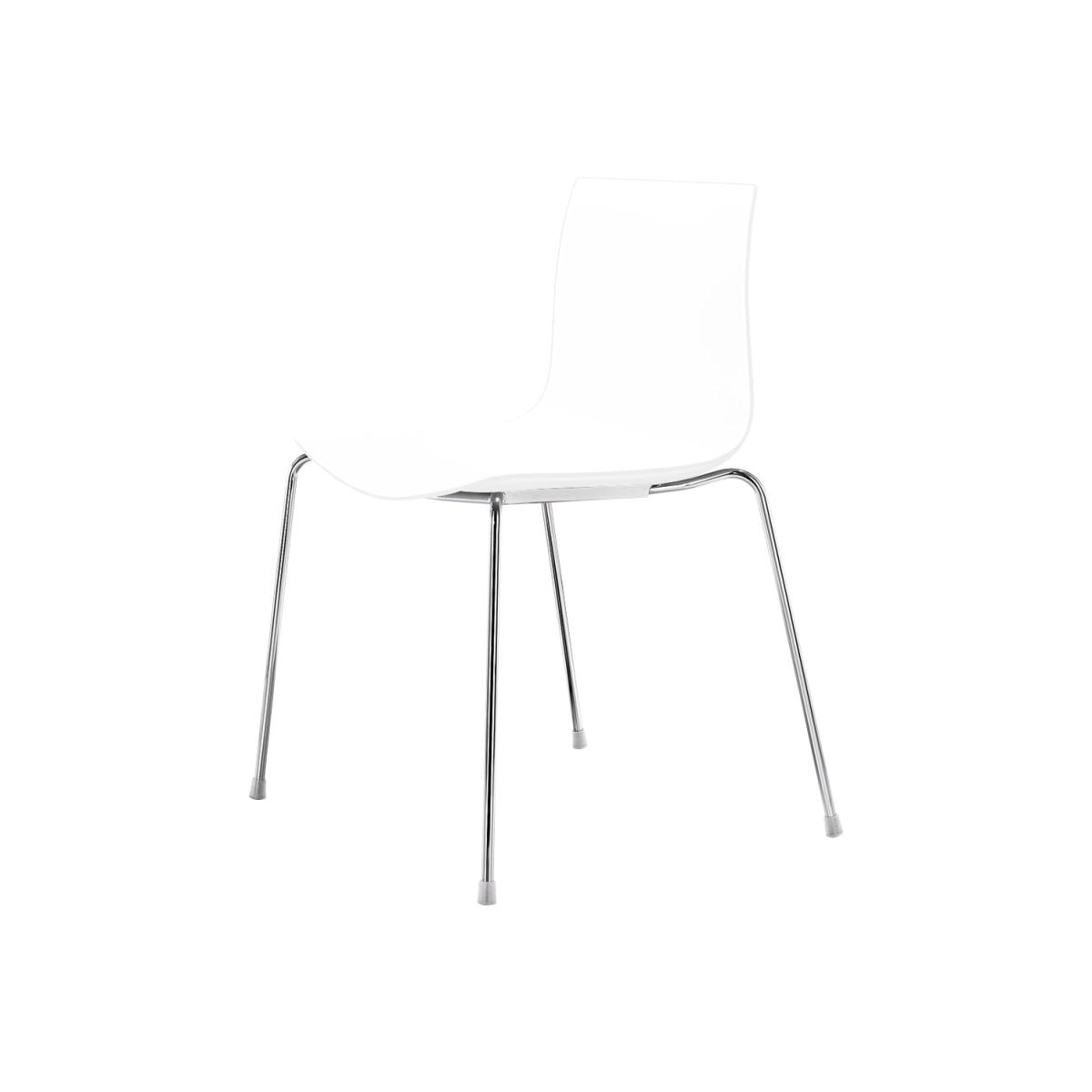Catifa 46 Stacking chair plastic material white One colour version - Arper – image 1