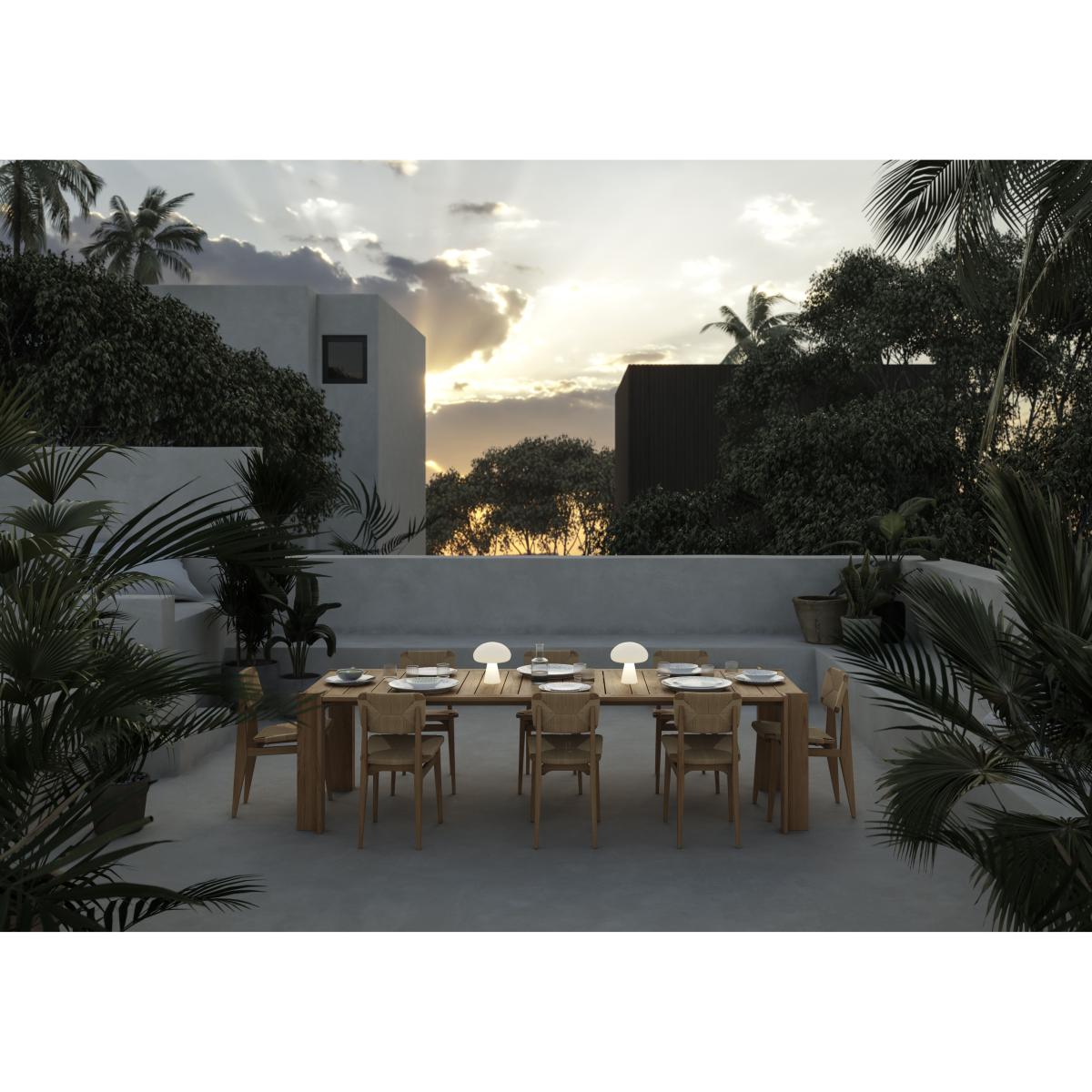 C-Chair Chair - / OUTDOOR - Teak & polyethylene cord / 1947 reissue by Gubi Beige/Natural wood – image 3