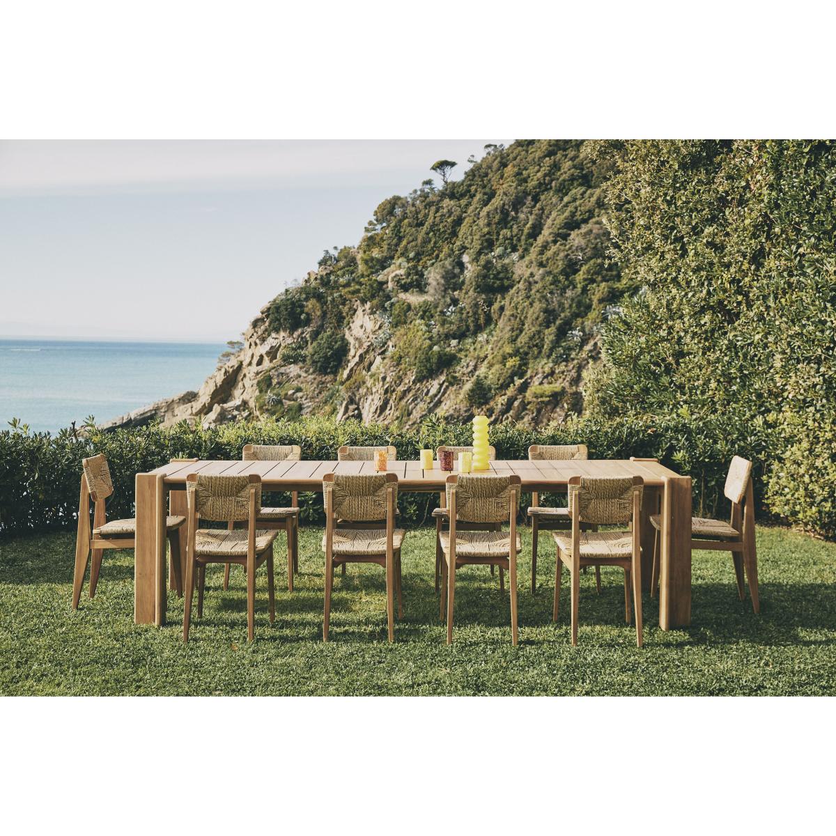 C-Chair Chair - / OUTDOOR - Teak & polyethylene cord / 1947 reissue by Gubi Beige/Natural wood – image 4