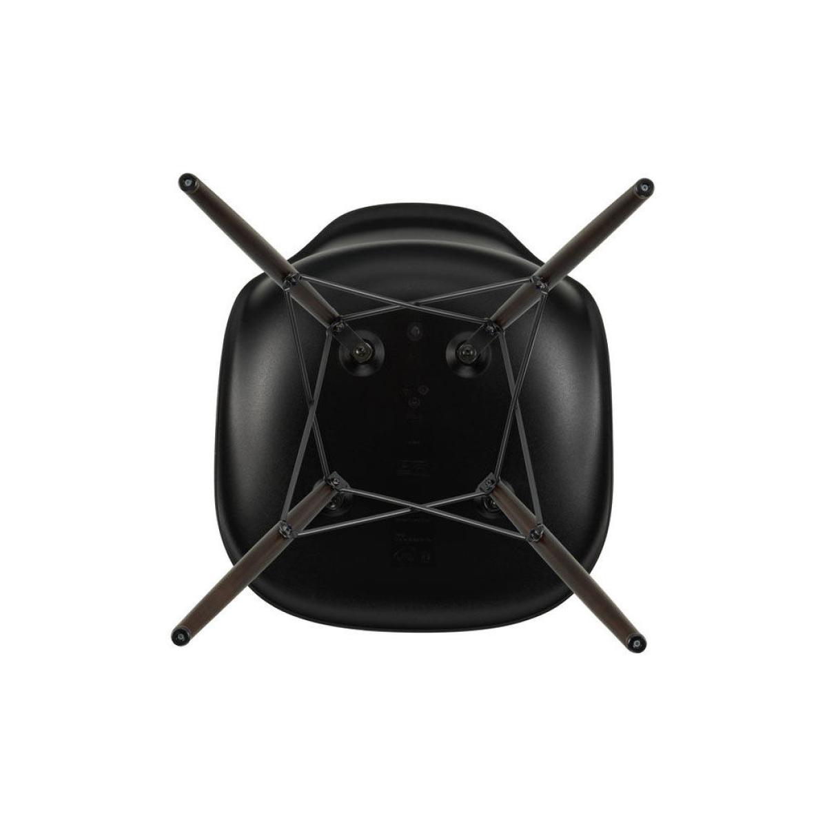 Chair RE DSW - Eames Plastic Side Chair plastic material / (1950) - Dark wood legs / Recycled - Vitra – image 5