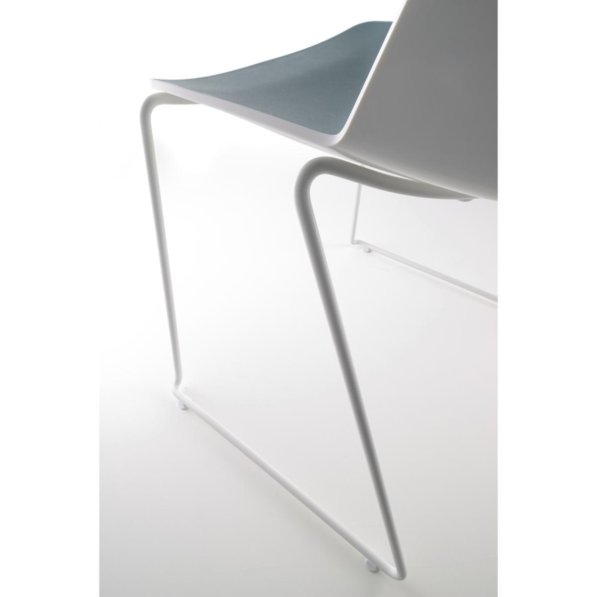 Aiku Stacking chair - / Sled base by MDF Italia White/Grey – image 2