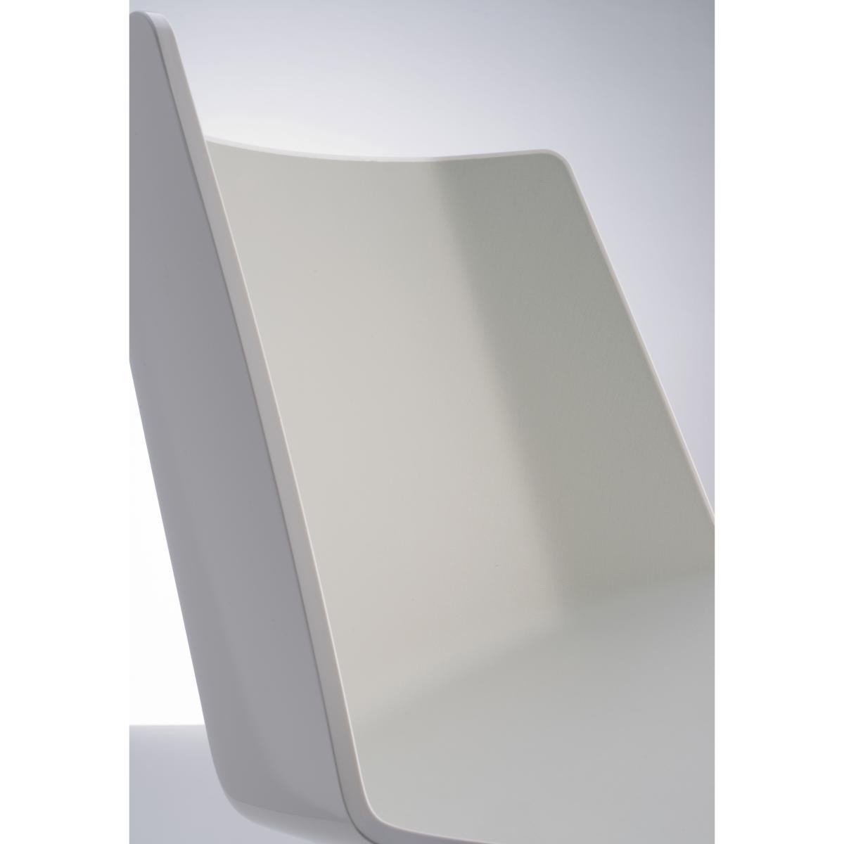 Aiku Stacking chair - / Sled base by MDF Italia White/Grey – image 3