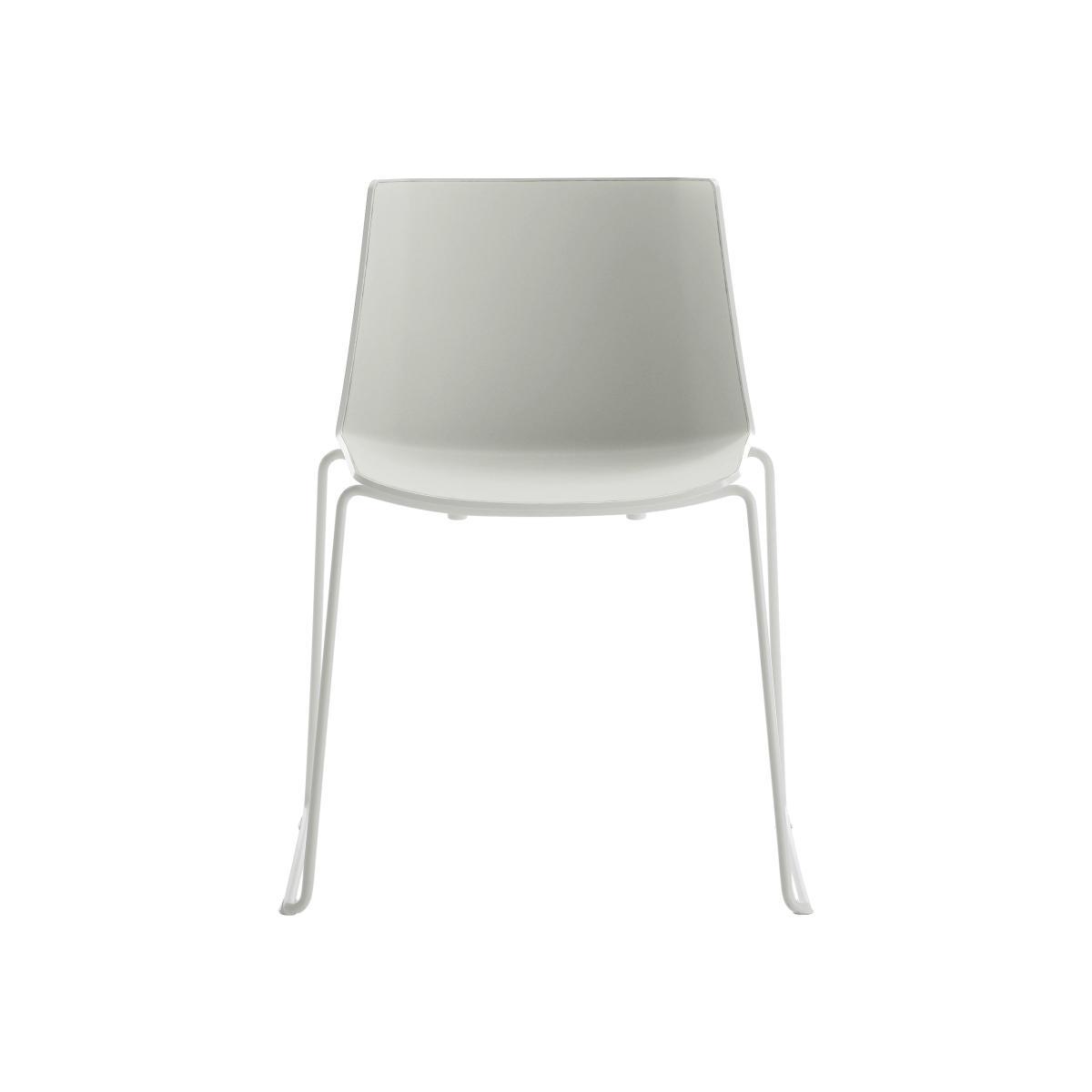Aiku Stacking chair - / Sled base by MDF Italia White/Grey – image 1