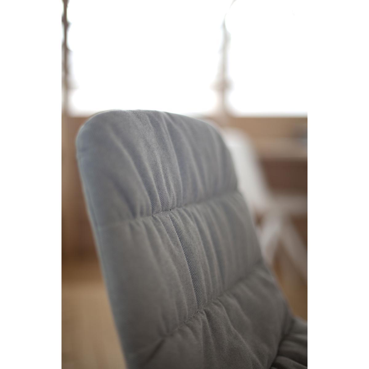 Maarten Swivel chair - Padded & metal legs by Viccarbe Grey/Black – image 4