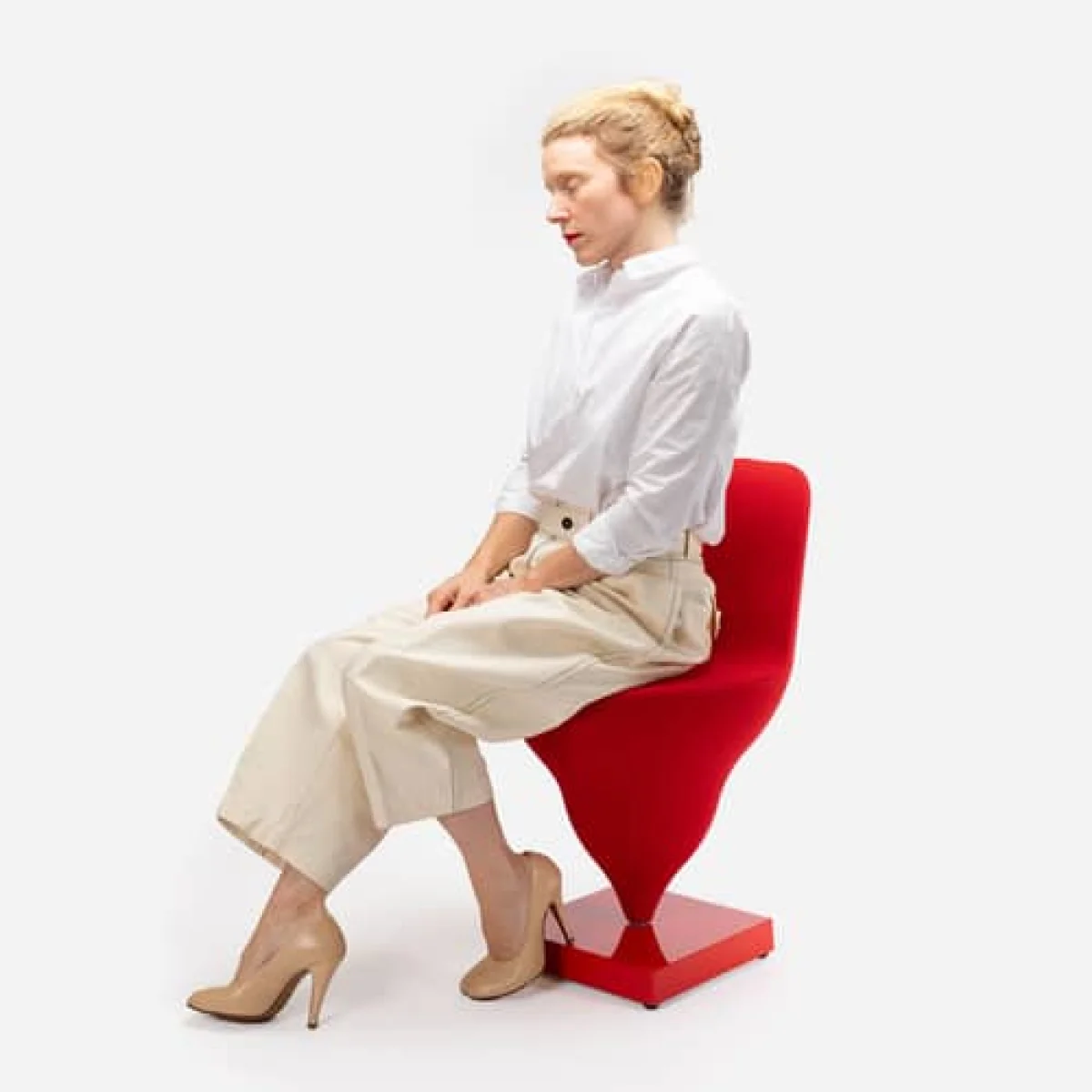 Gelato Padded chair textile red - Moustache – image 3