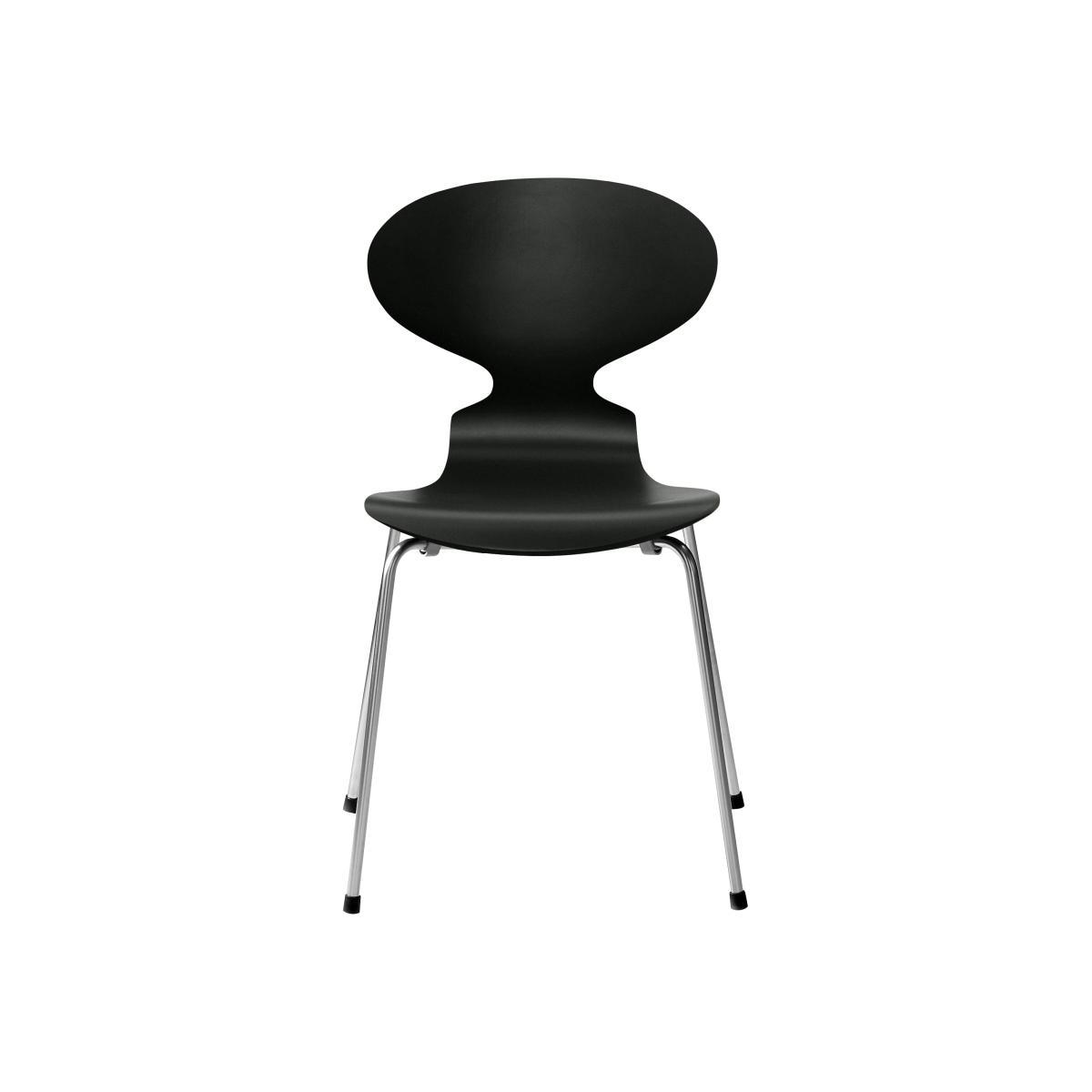 Fourmi Stacking chair - Lacquered wood by Fritz Hansen Black – image 1