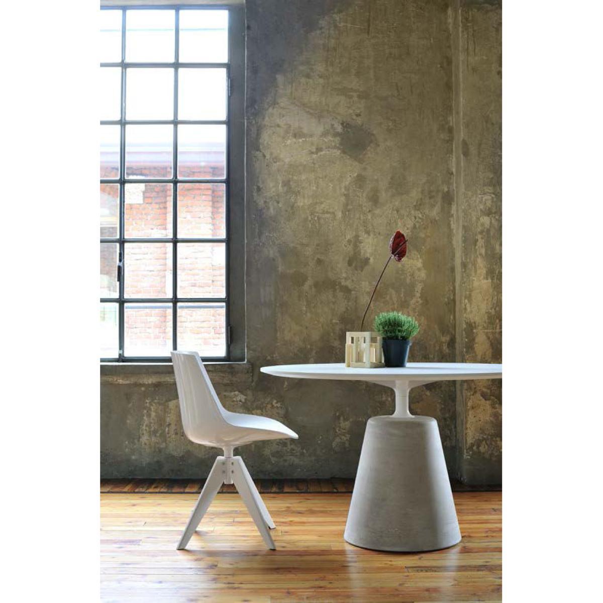 Flow Swivel chair - 4 VN steel legs by MDF Italia White – image 2