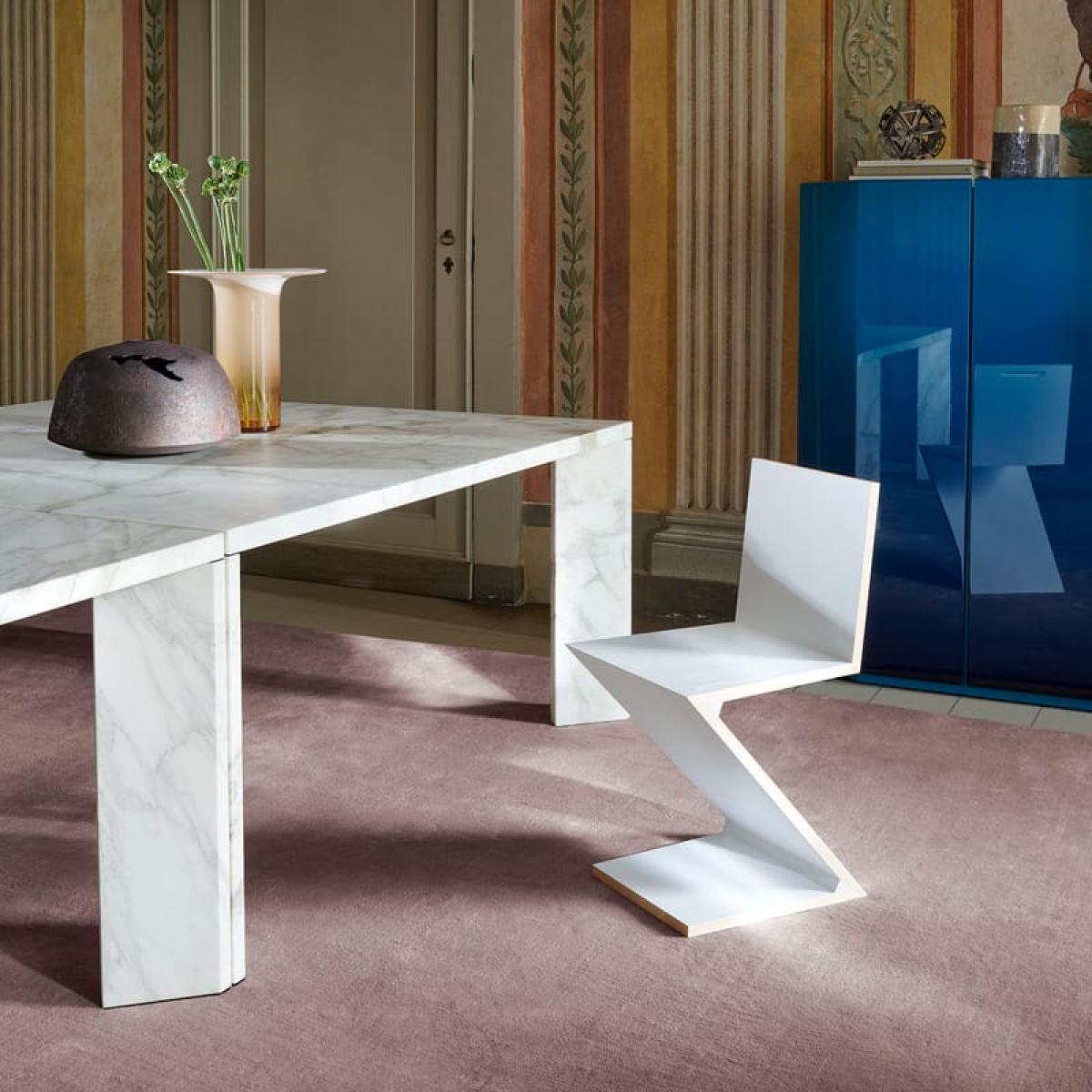 Zig Zag Chair wood white / Gerrit Thomas Rietveld, 1934 - CASSINA – image 3