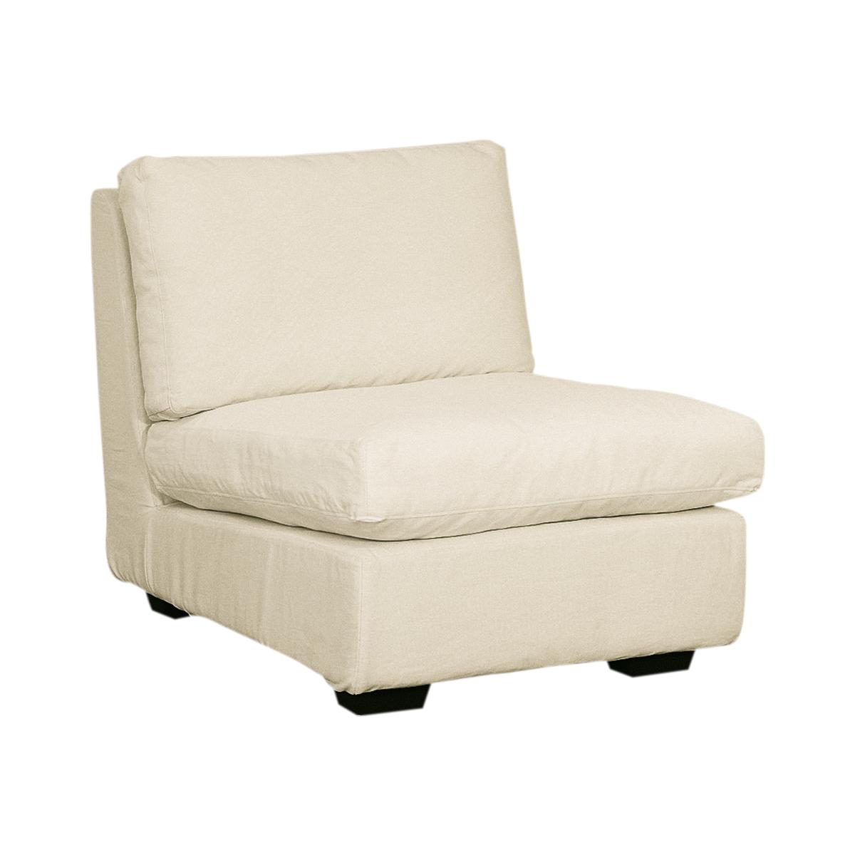 Savile Armless Sofa Chair - Ecru – image 1