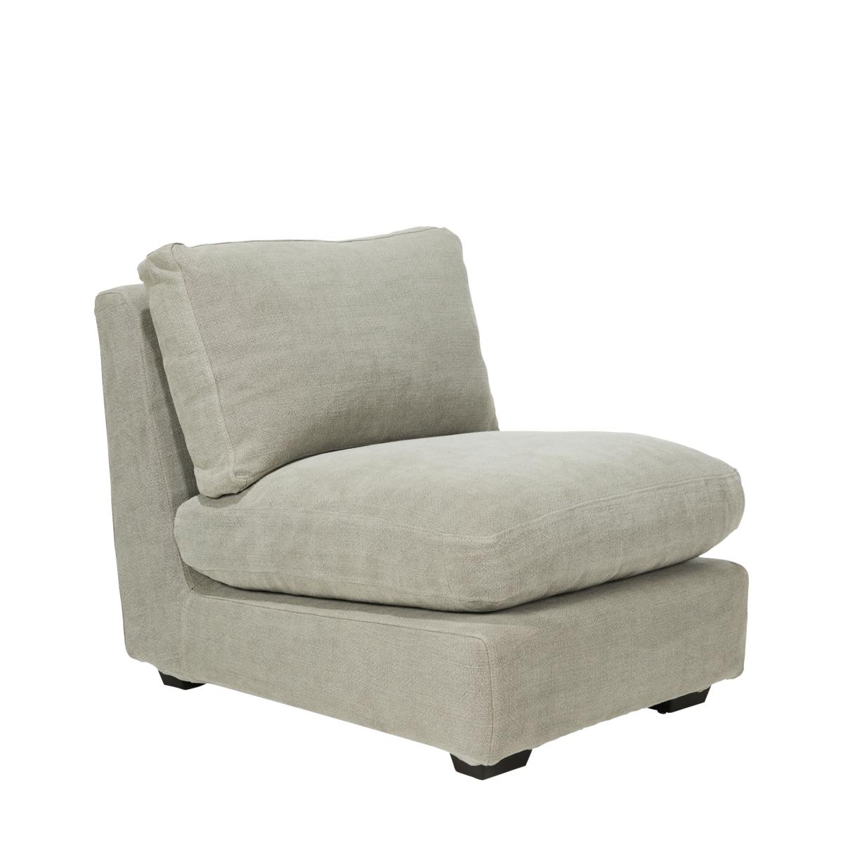 Savile Armless Chair Loose Cover - Washed Grey – image 3