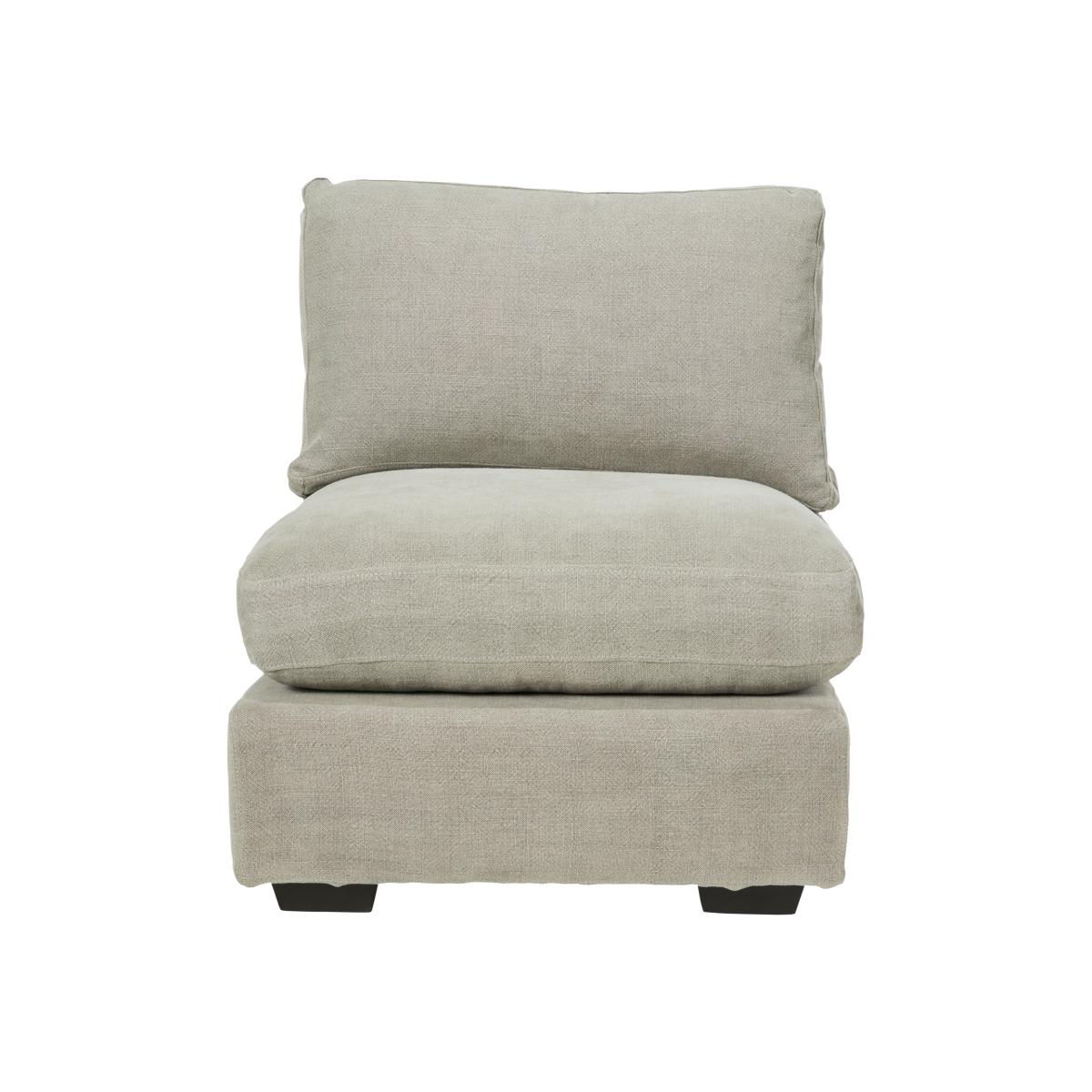 Savile Armless Chair Loose Cover - Washed Grey – image 1