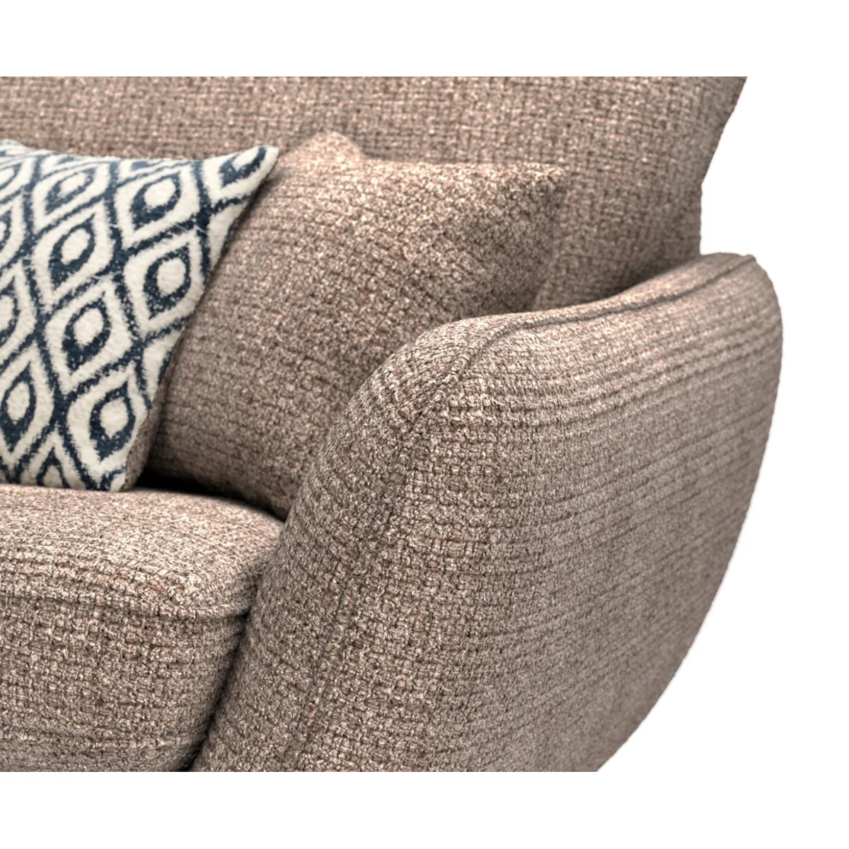 Palma Truffle Chenille Fabric Armchair – image 4