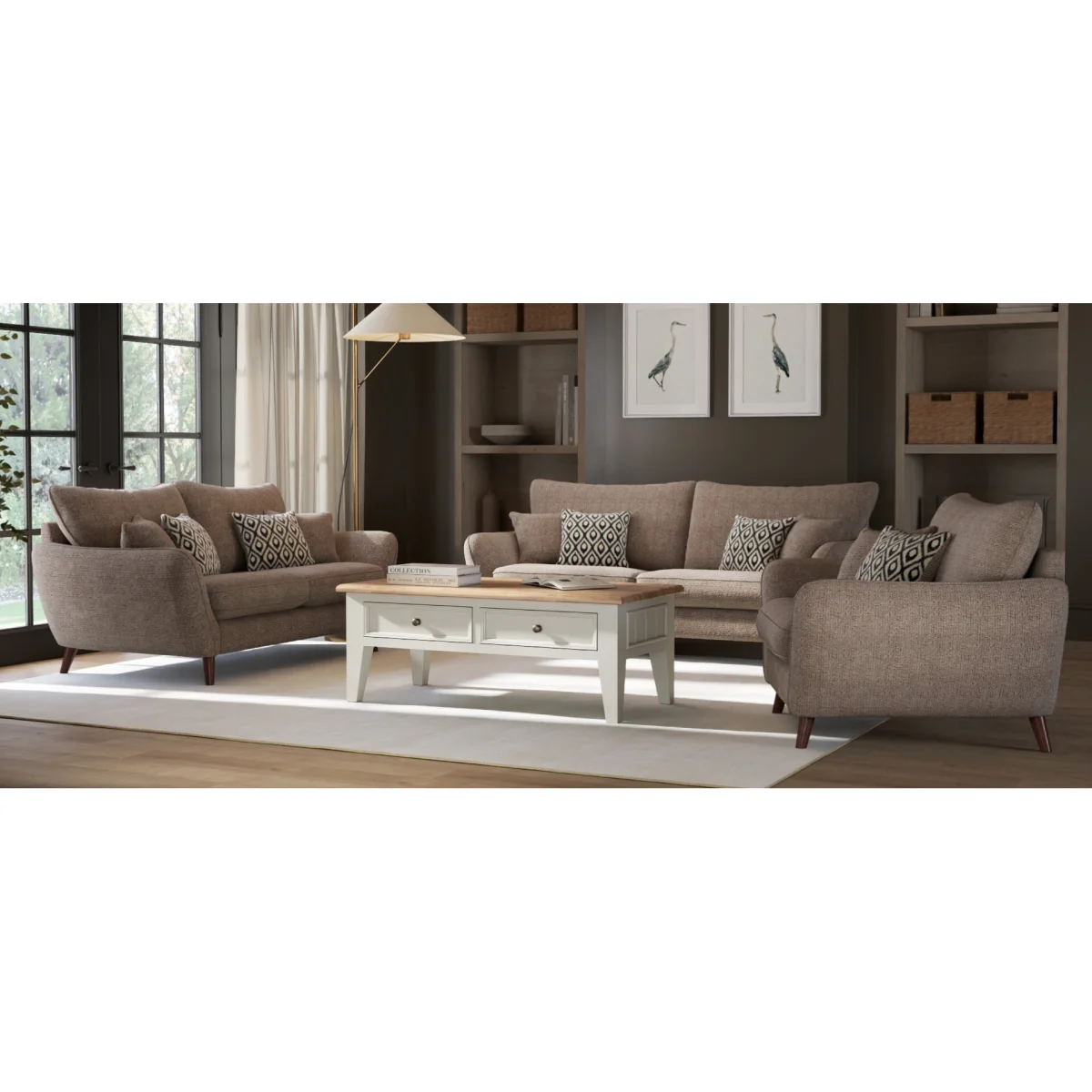 Palma Truffle Chenille Fabric Armchair – image 8