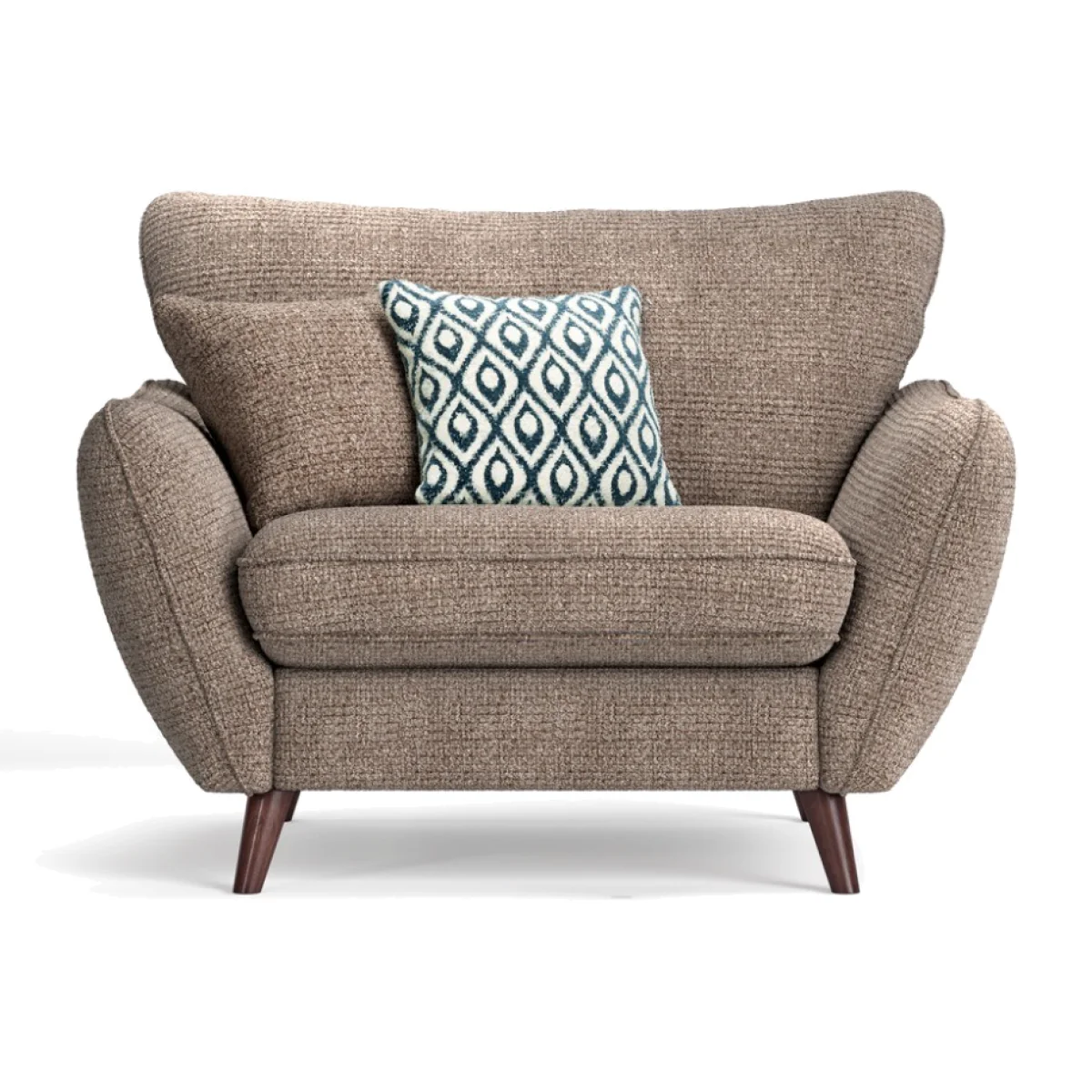 Palma Truffle Chenille Fabric Armchair – image 1