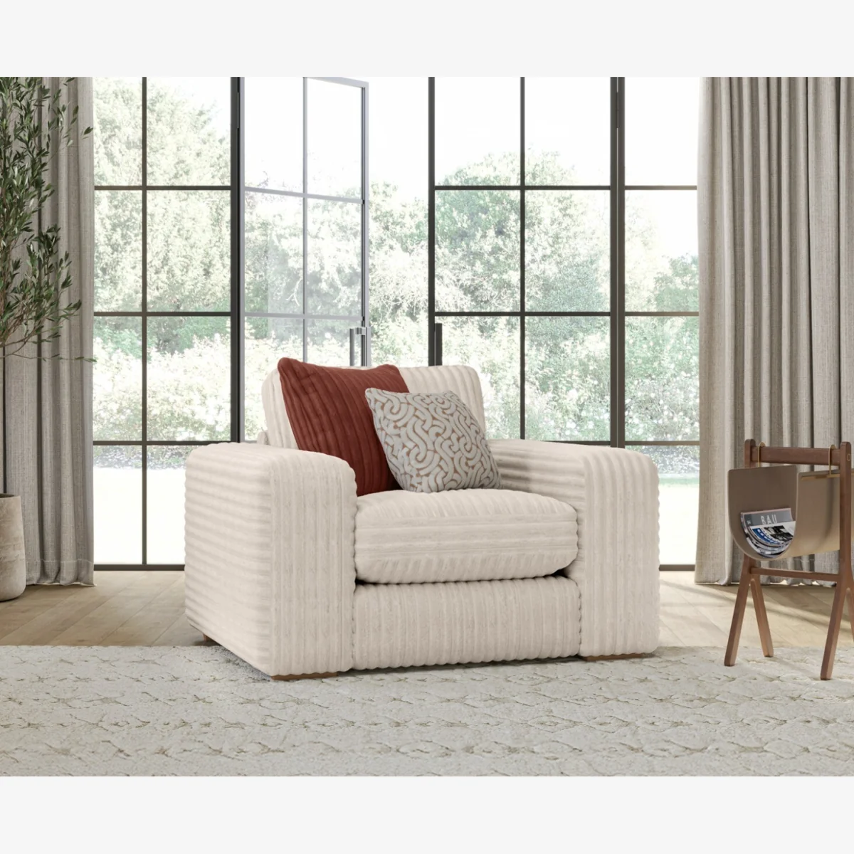 Milan Natural Fabric Armchair