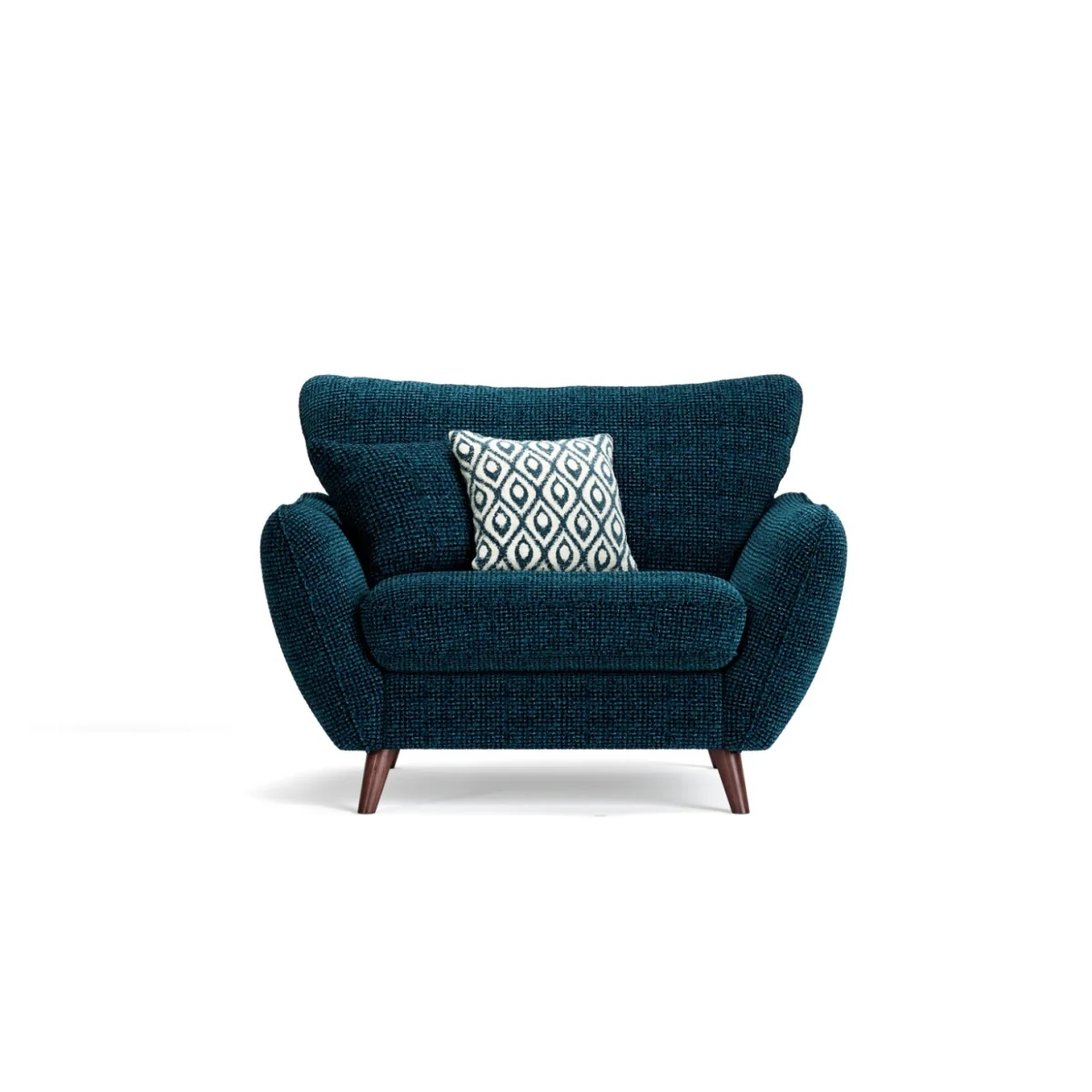 Palma Teal Chenille Fabric Armchair – image 2