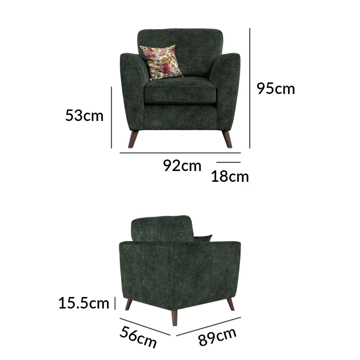 Naples Emerald Velvet Armchair – image 11