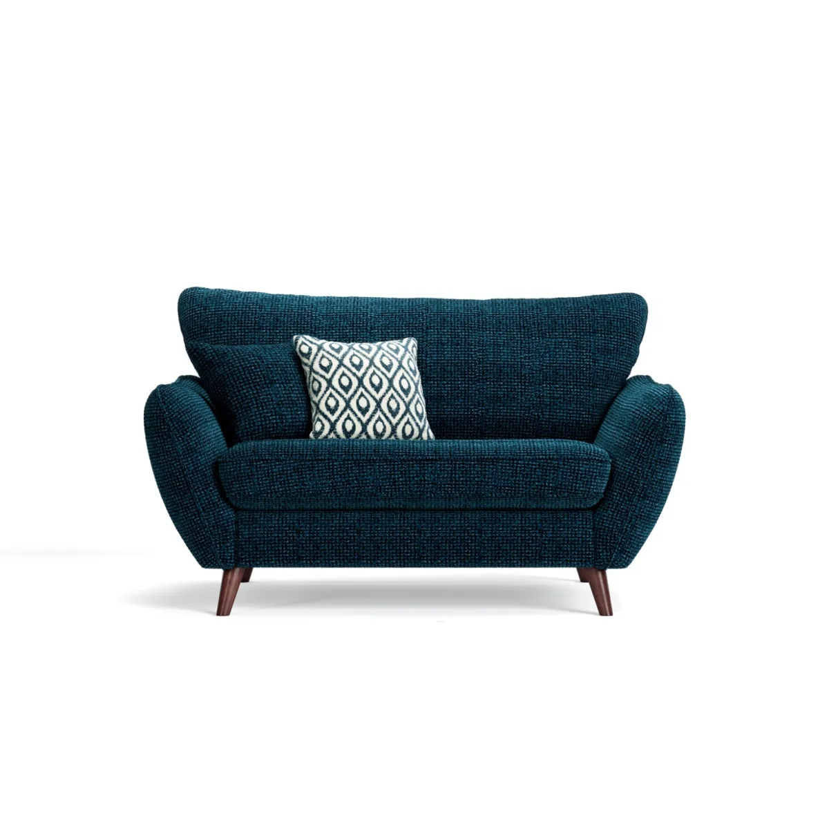 Palma Teal Chenille Fabric Love Chair – image 2