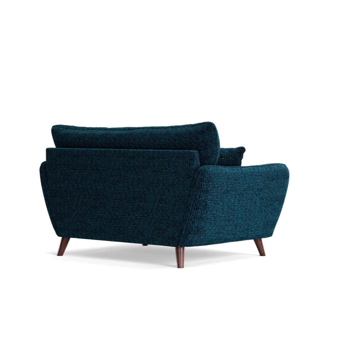 Palma Teal Chenille Fabric Love Chair – image 4